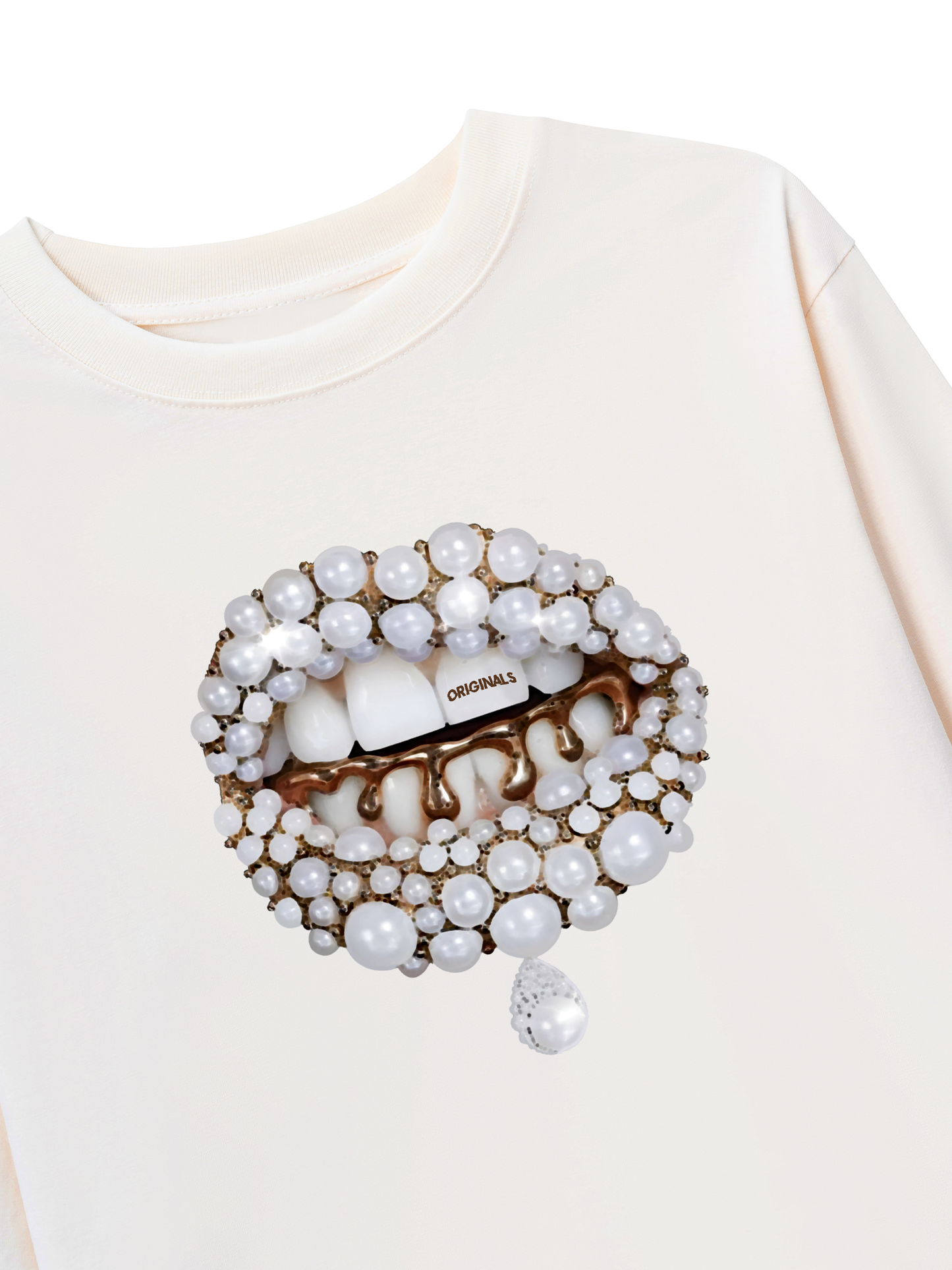 Áo Thun Dài Tay Art Pearl Lip Black