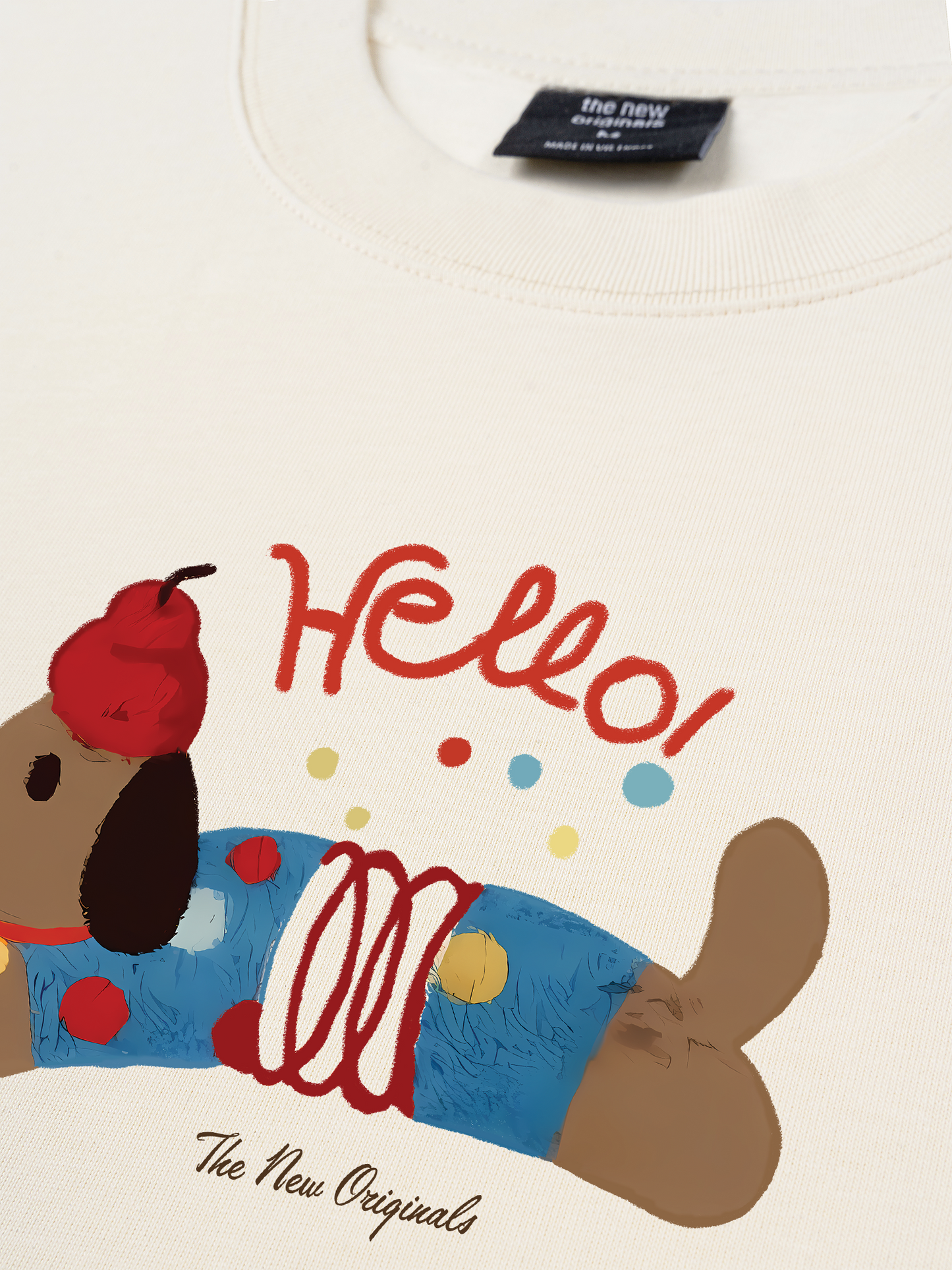 Áo Thun Relaxed Fit Animal Hello Cute Puppy