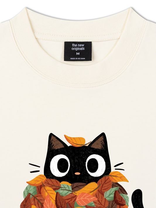 Áo Thun Relaxed Fit Autumn Vibes Purr-fect Autumn