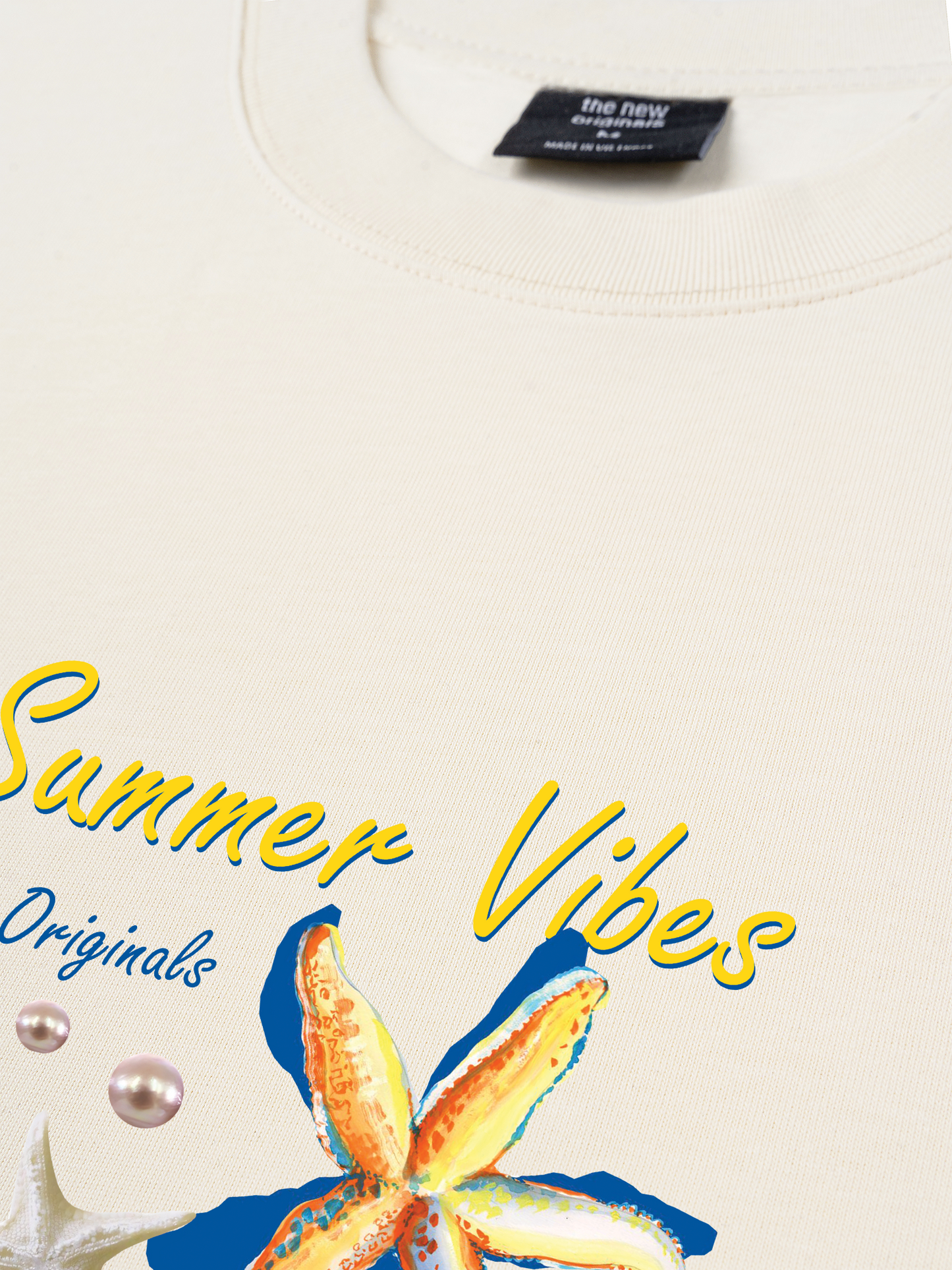 Áo Thun Relaxed Fit Summer Vibes Blue Starfish