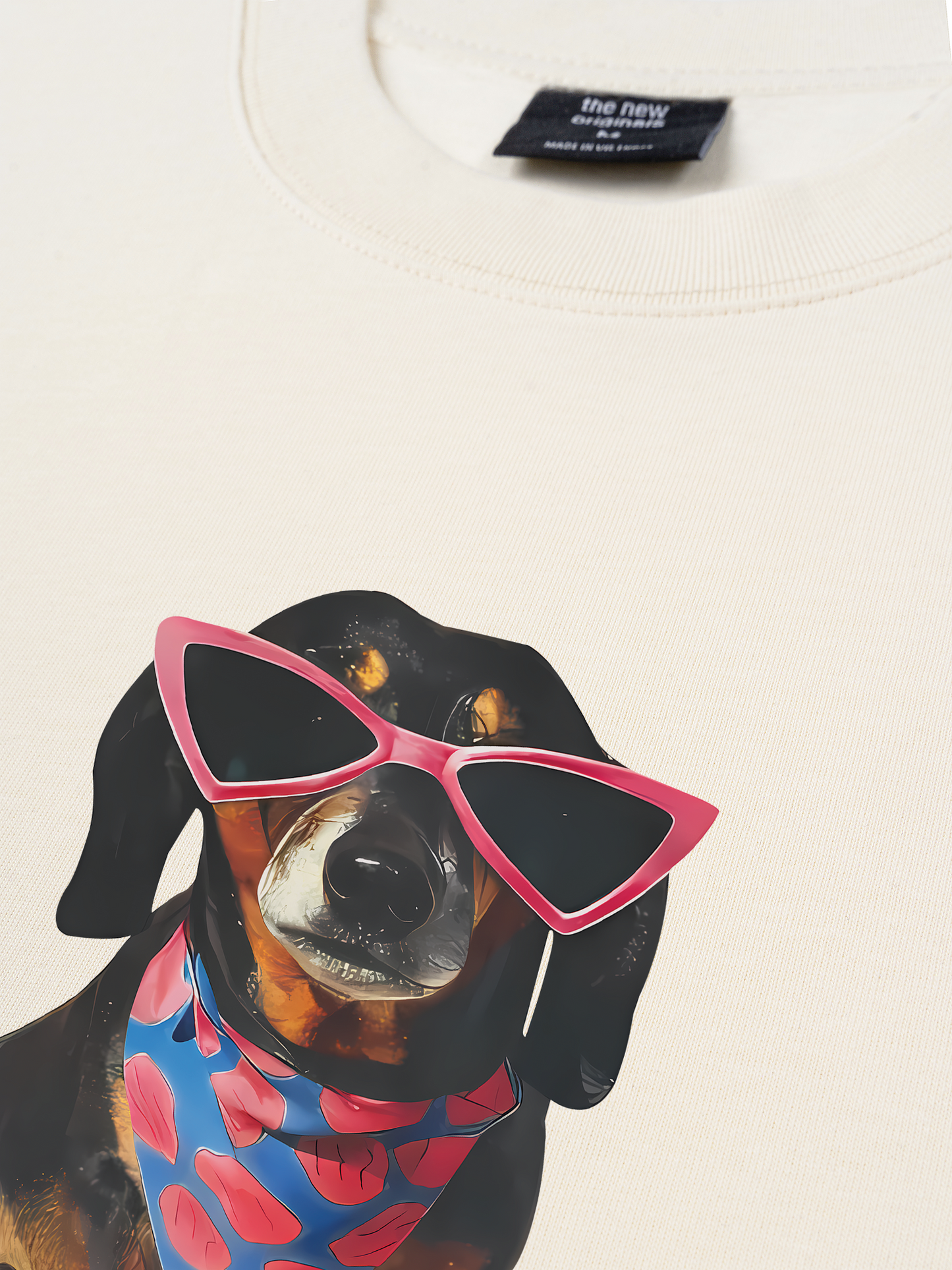 Áo Thun Relaxed Fit Animal Pink Glasses
