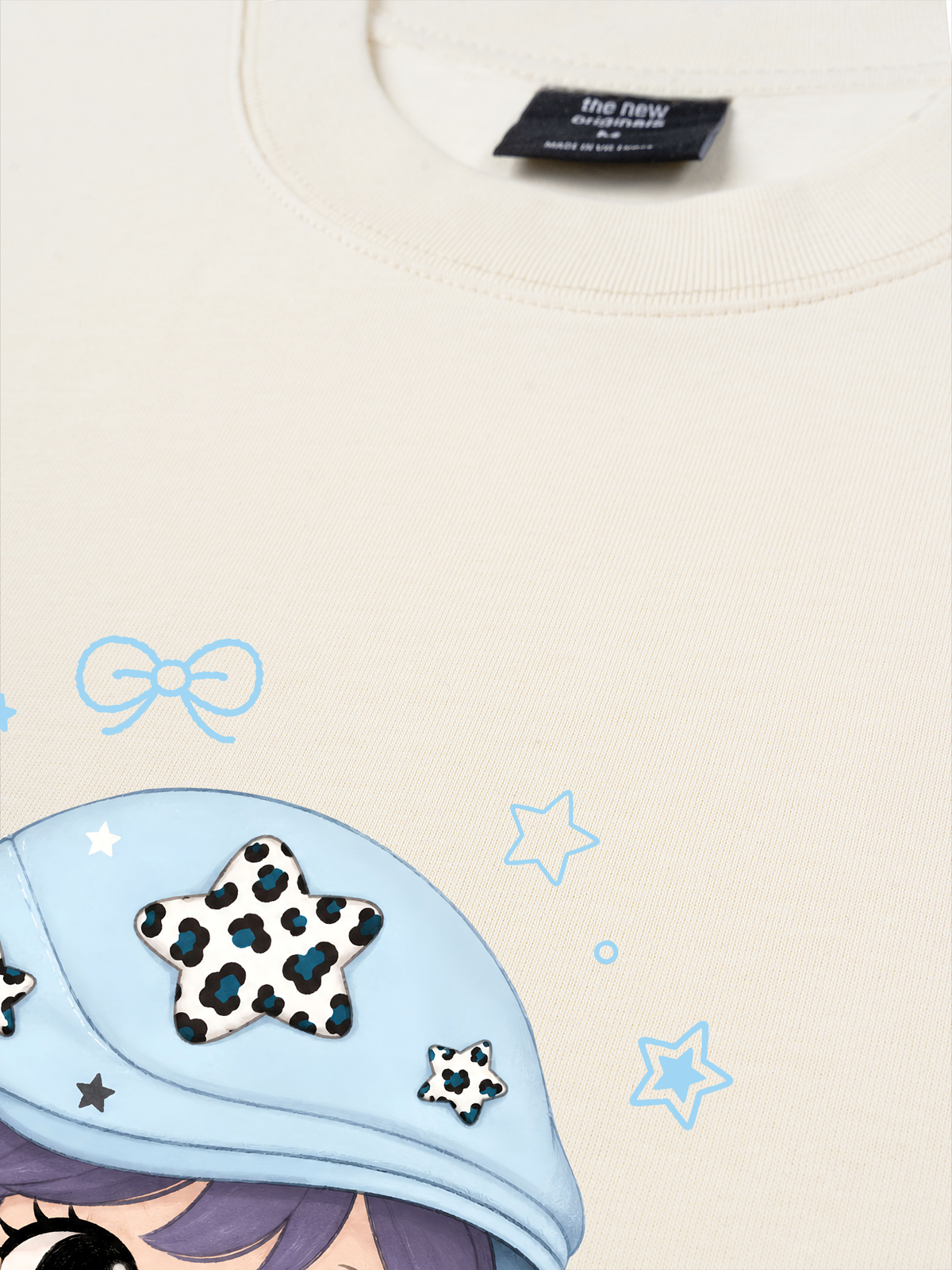 Áo Thun Relaxed Fit Beret Hat Girl