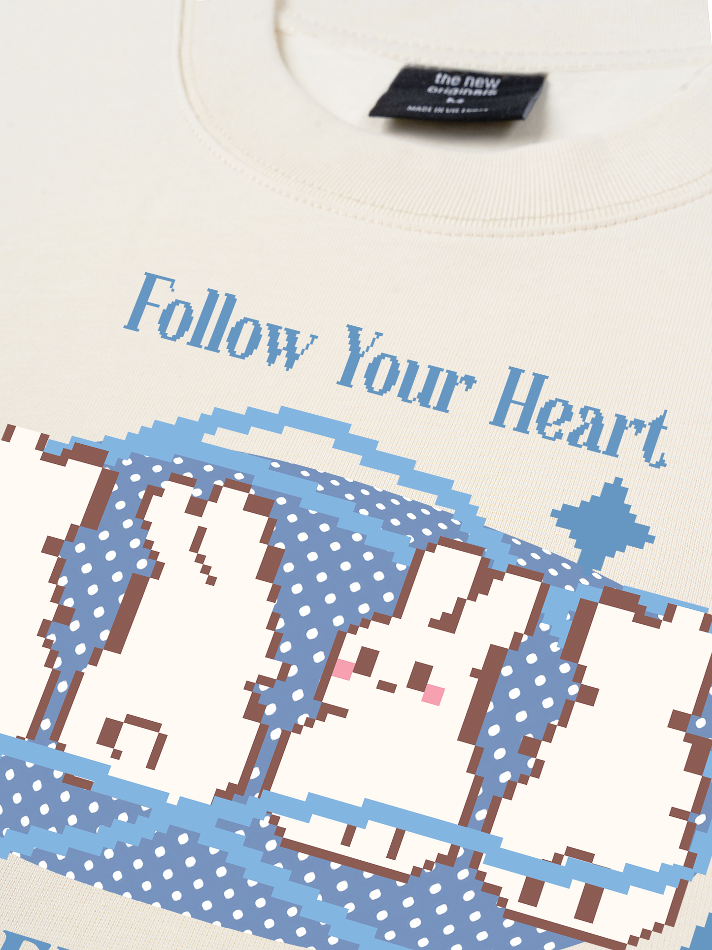 Áo Thun Relaxed Fit Pixel Universe Follow Your Heart