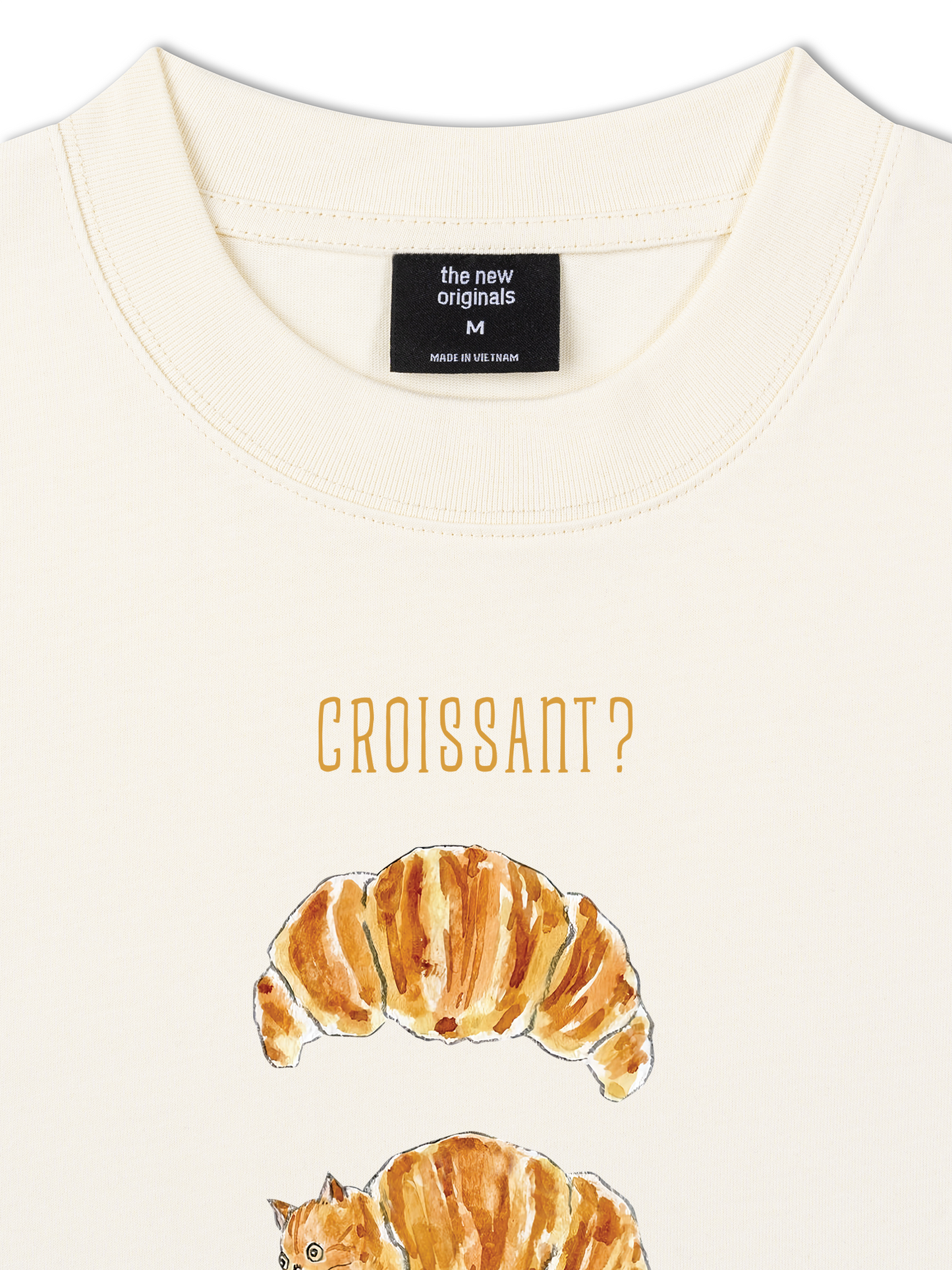 Áo Thun Relaxed Fit Croissant Cat