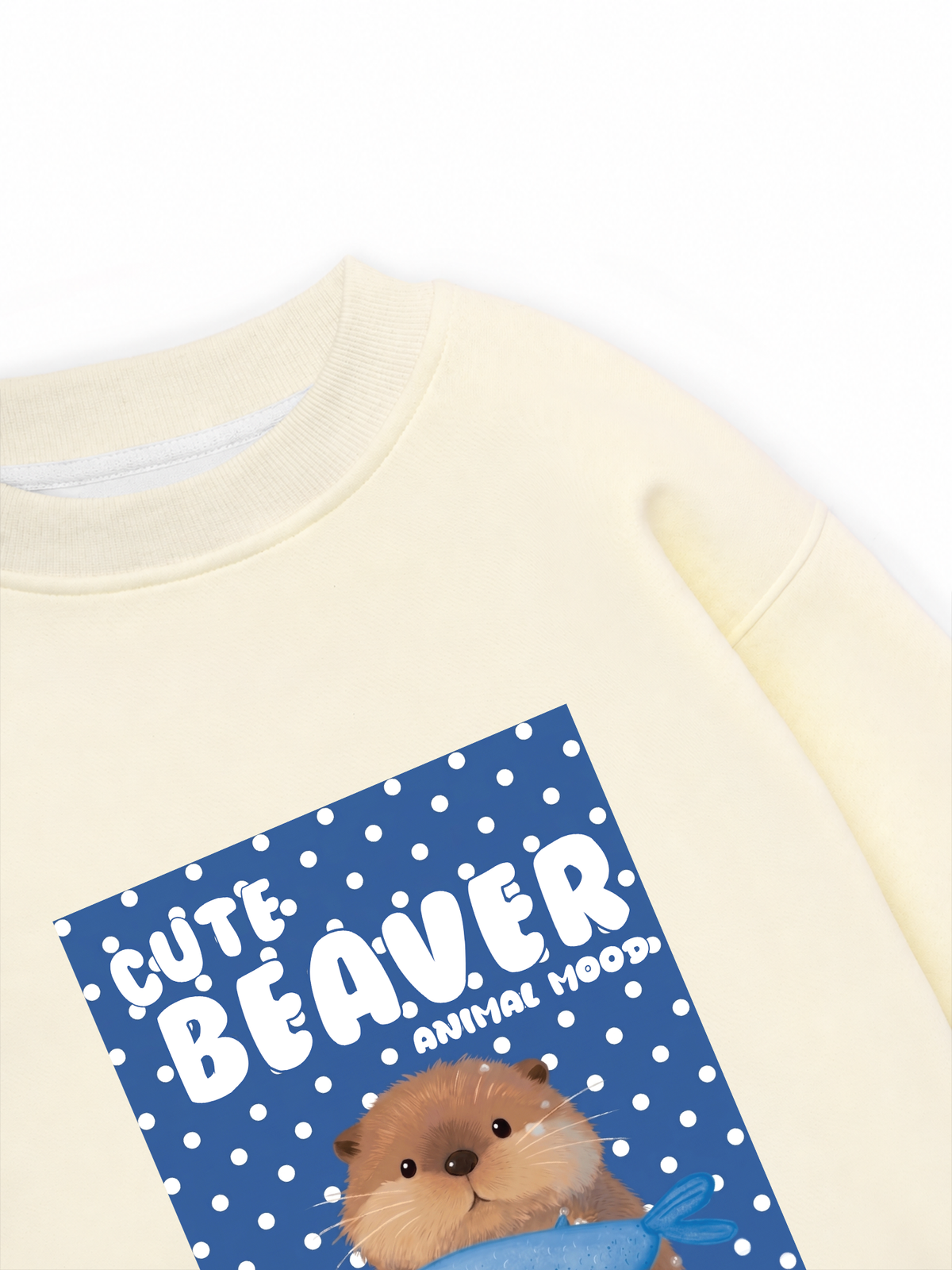 Áo Sweater Nỉ Hai Da Animal Cute Beaver
