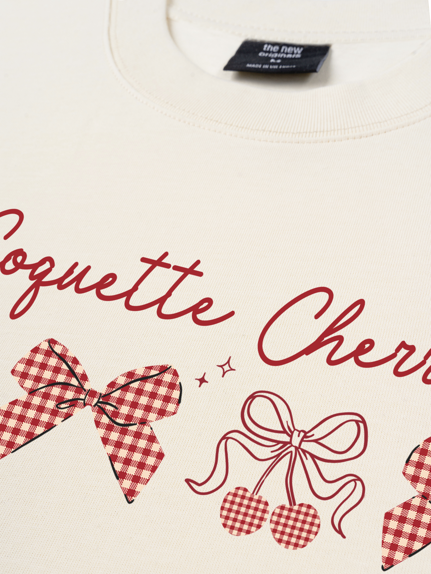 Áo Thun Relaxed Fit Daily Cuties Coquette Cherries