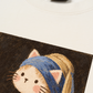 Áo Thun Relaxed Fit Cat with a Pearl Earring