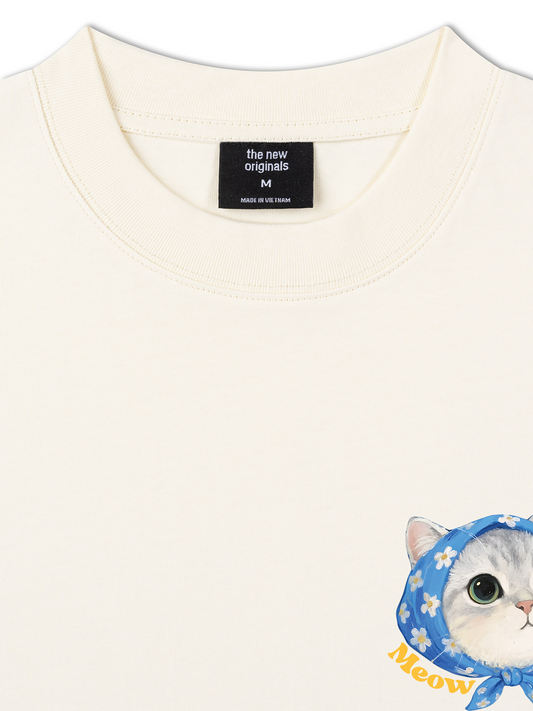 Áo Thun Relaxed Fit Cute Cat
