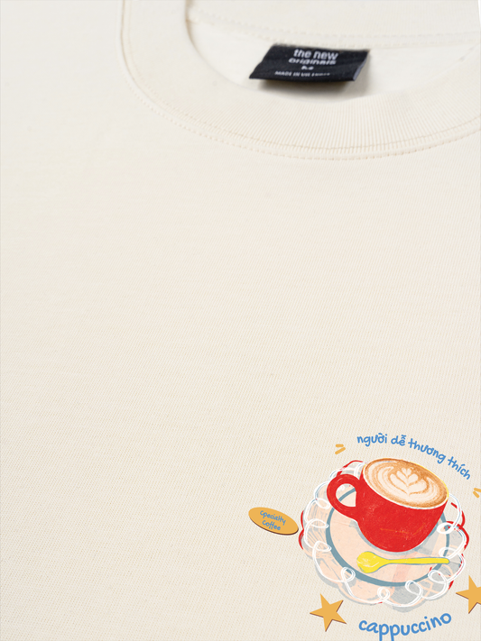 Áo Thun Relaxed Fit Người Dễ Thương Thích Cappuchino