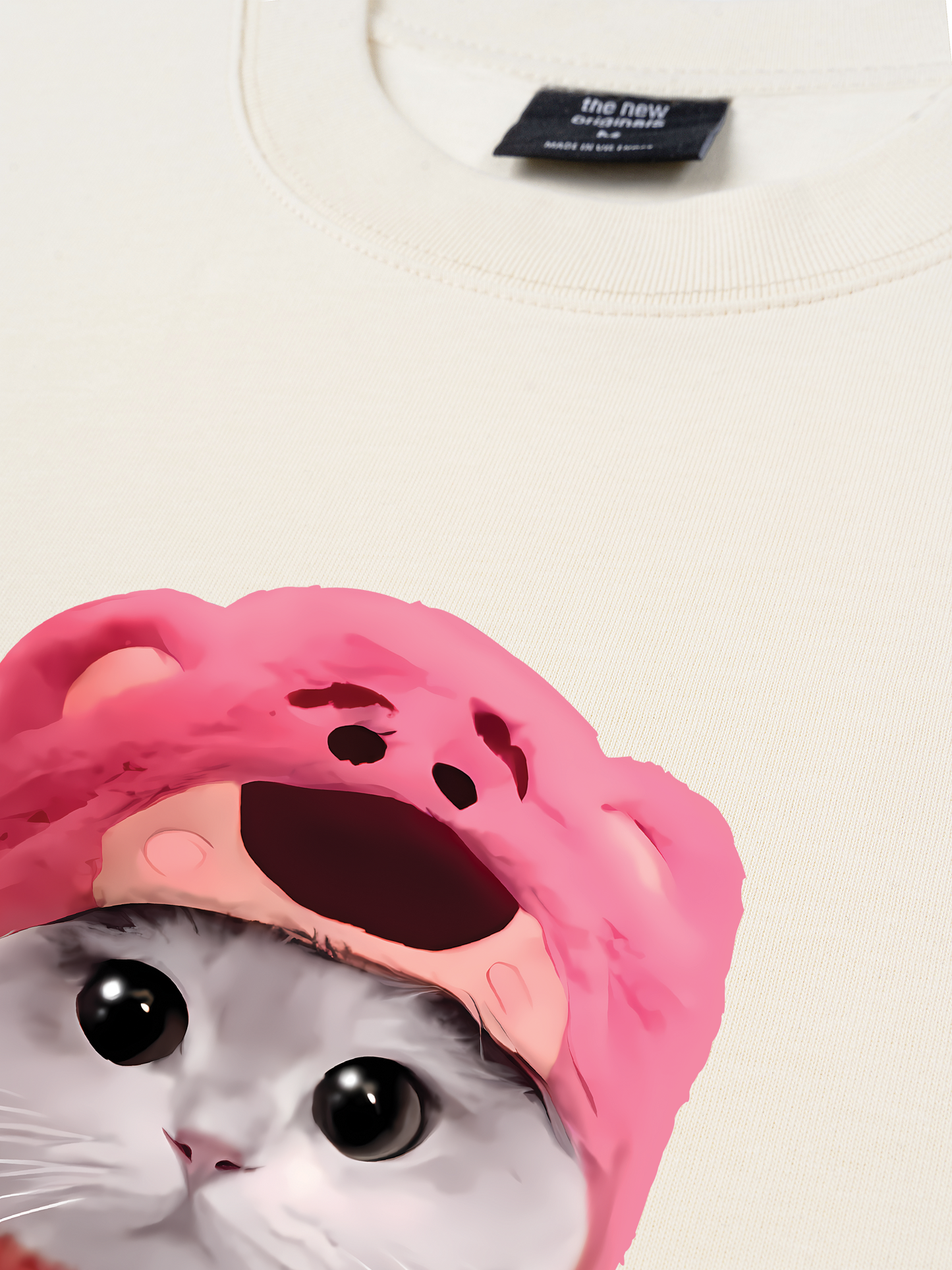 Áo Thun Relaxed Fit Animal Mood Pink Meow