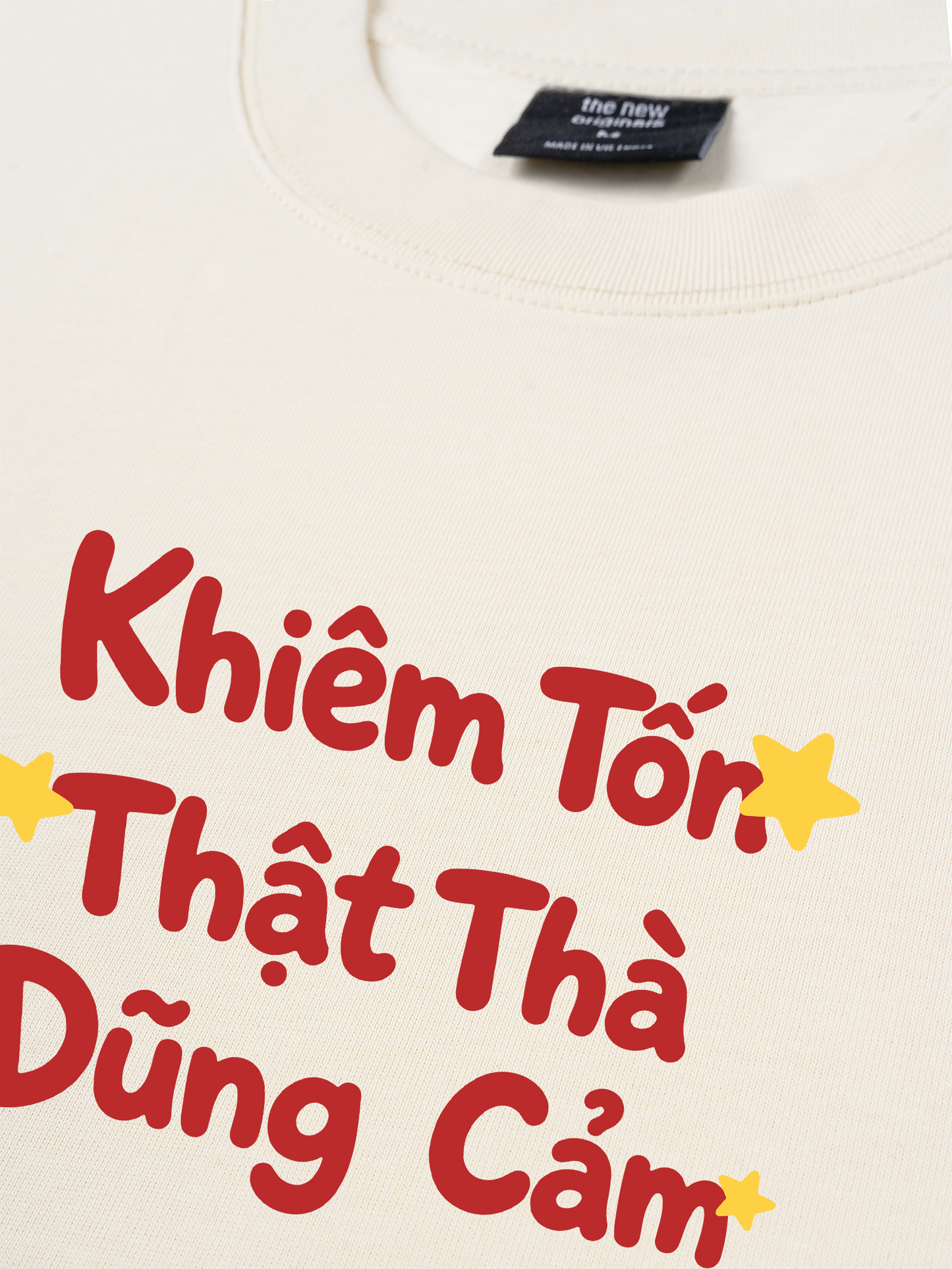 Áo Thun Relaxed Fit Khiêm Tốn, Thật Thà, Dũng Cảm