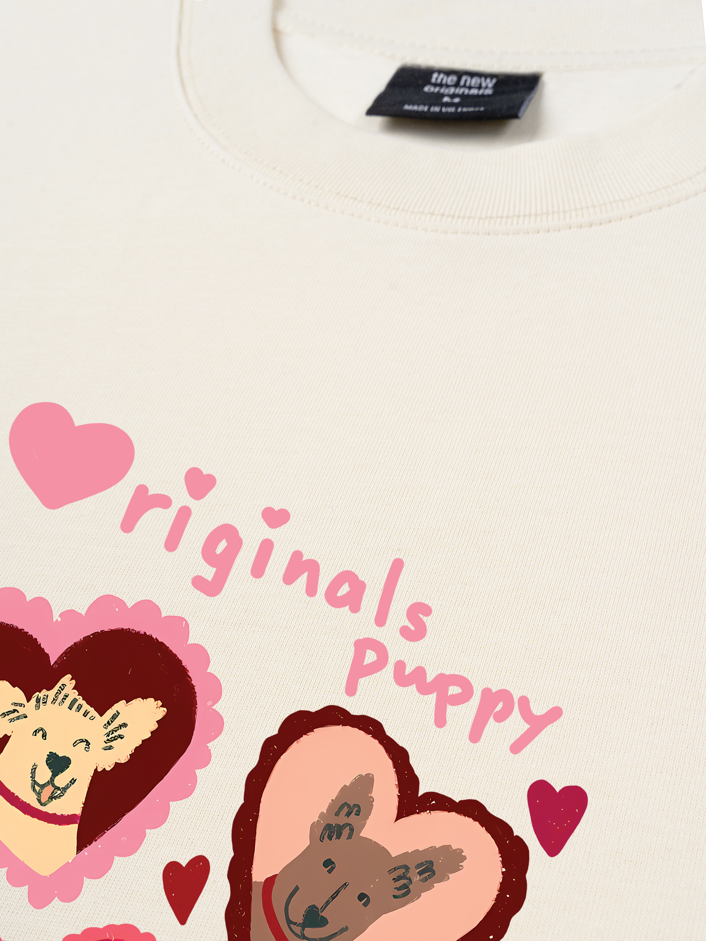 Áo Thun Relaxed Fit Animal Puppy Heart