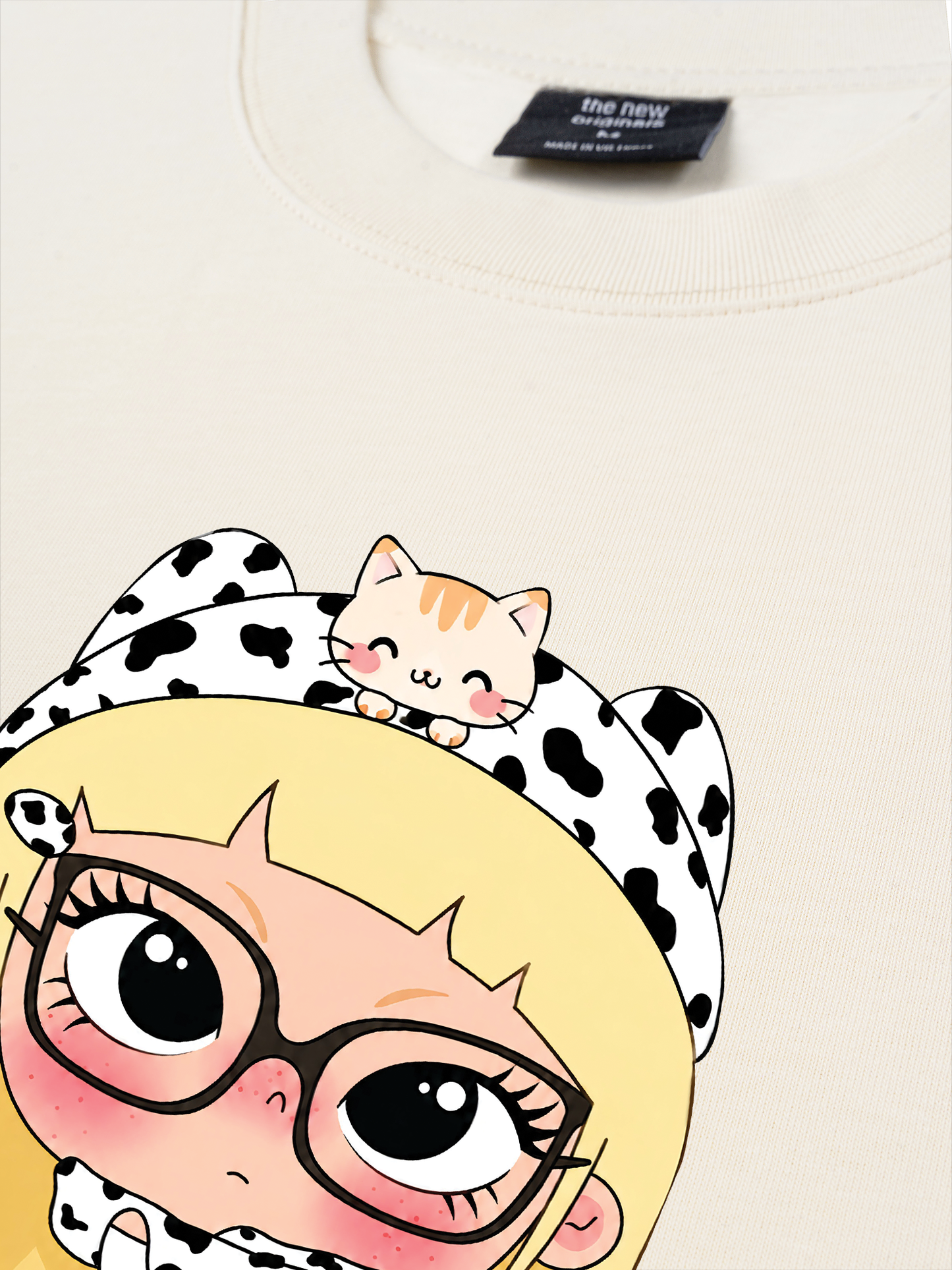Áo Thun Relaxed Fit Cute Cow