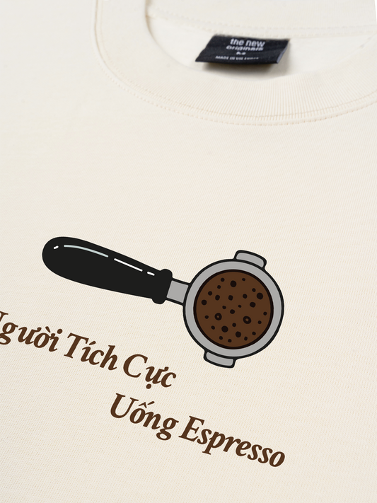 Áo Thun Relaxed Fit Người Tích Cực Uống Espresso