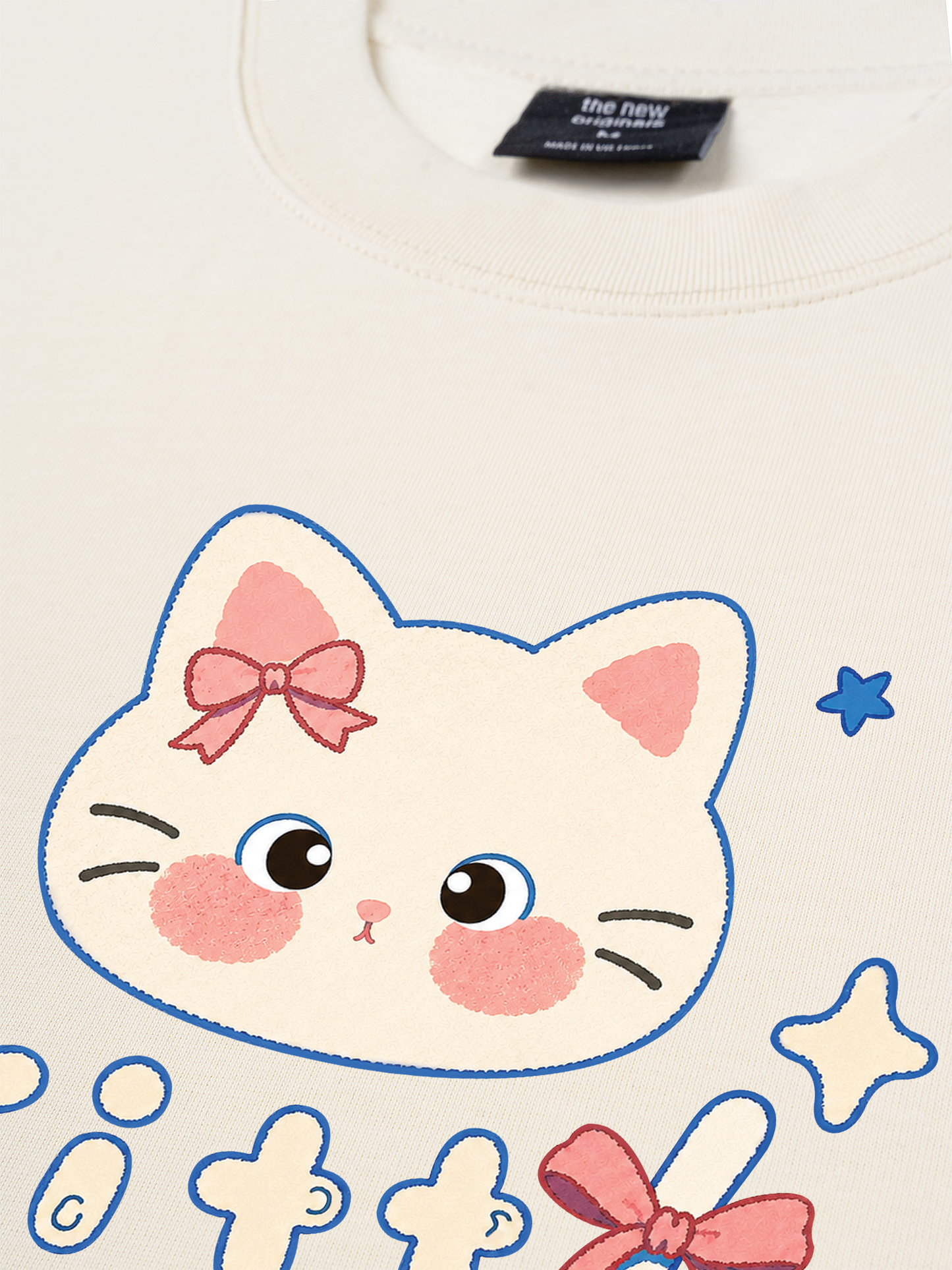 Áo Thun Relaxed Fit Blue Kitty