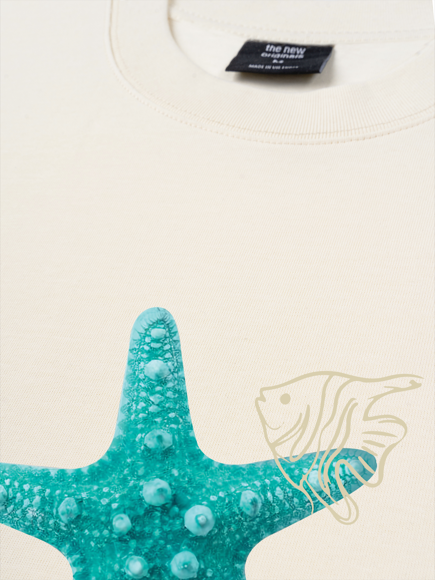 Áo Thun Relaxed Fit  Blue Tiffany Starfish