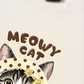 Áo Thun Relaxed Fit  Meowy Cat Cream