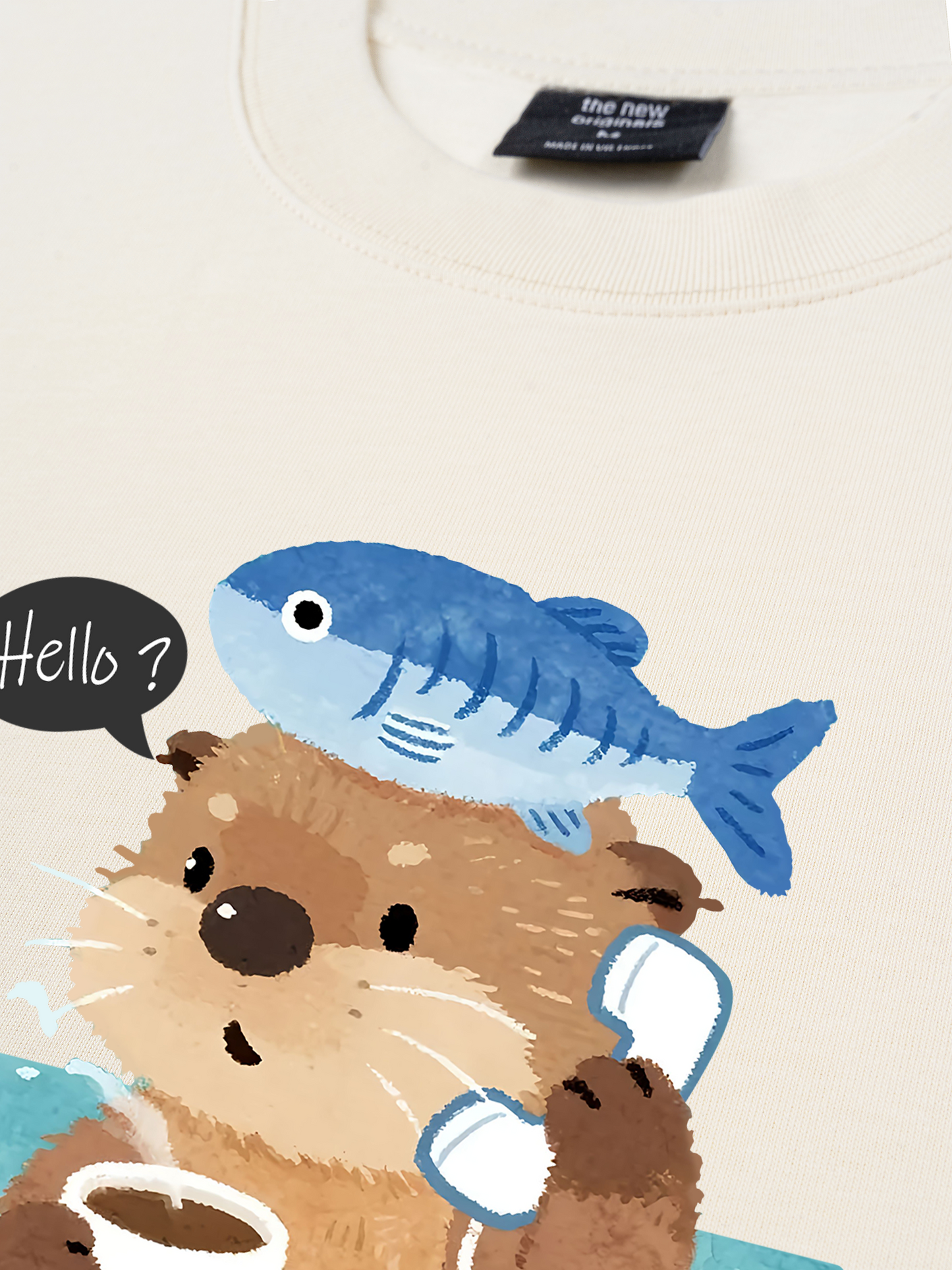 Áo Thun Relaxed Fit Daily Cuties Otter Answer The Phone