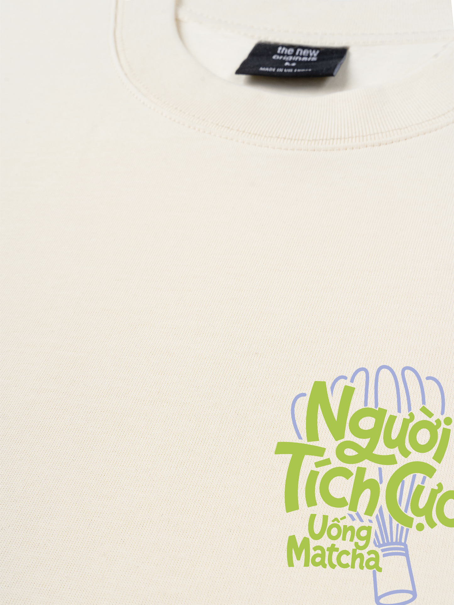 Áo Thun Relaxed Fit Người Tích Cực Uống Matcha