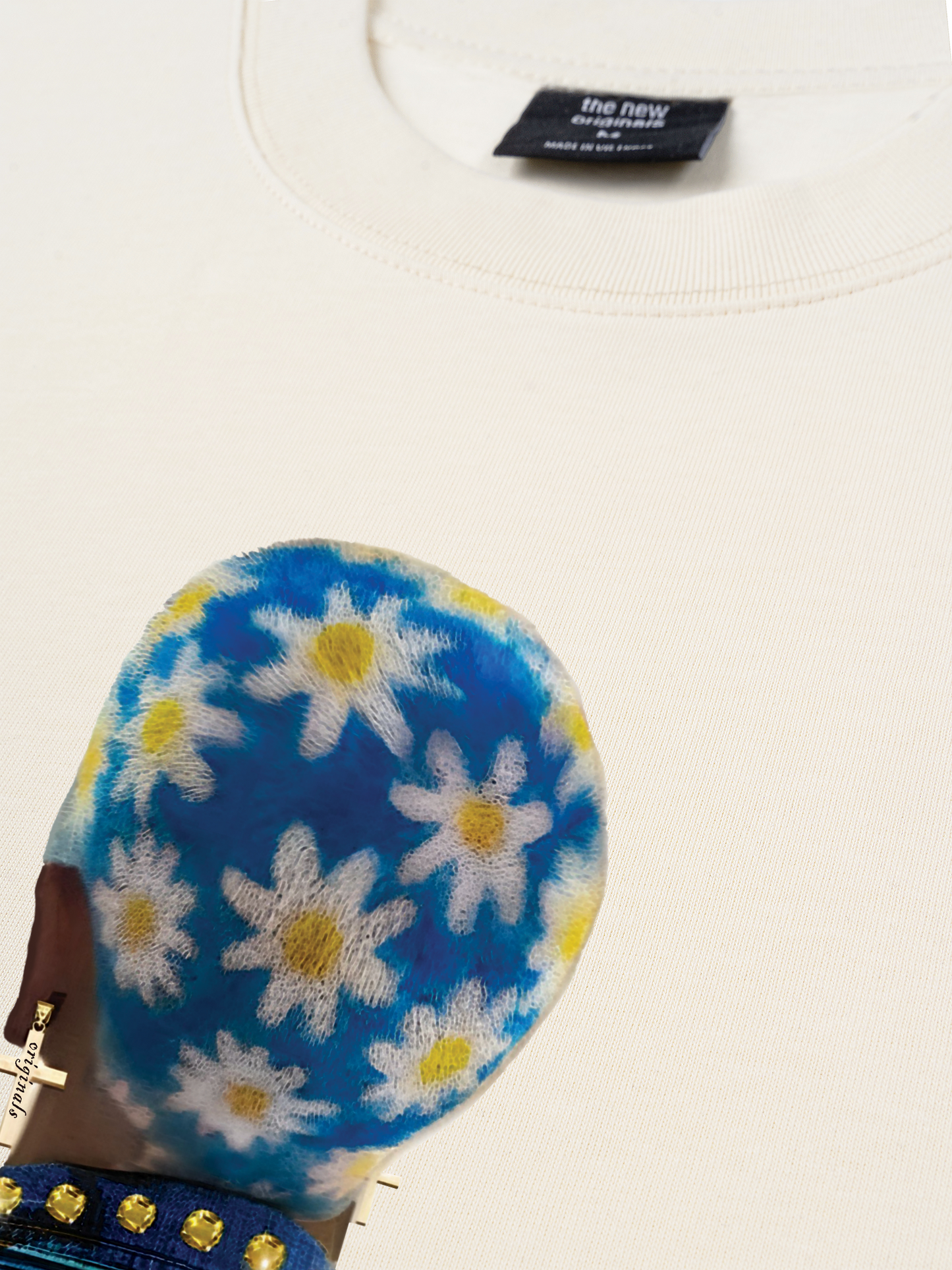 Áo Thun Relaxed Fit Blue Daisy Hairstyle