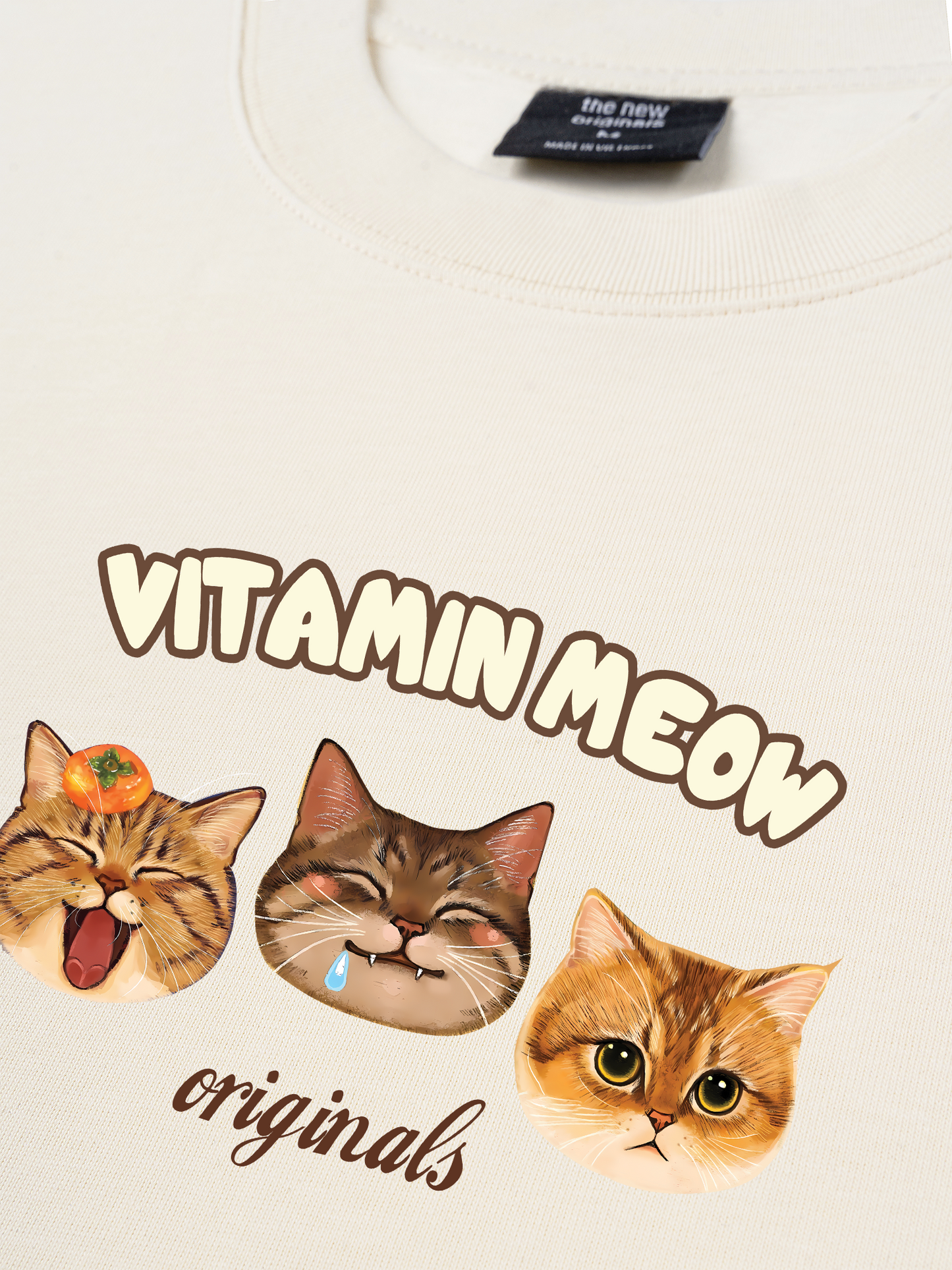 Áo Thun Relaxed Fit Vitamin Meow