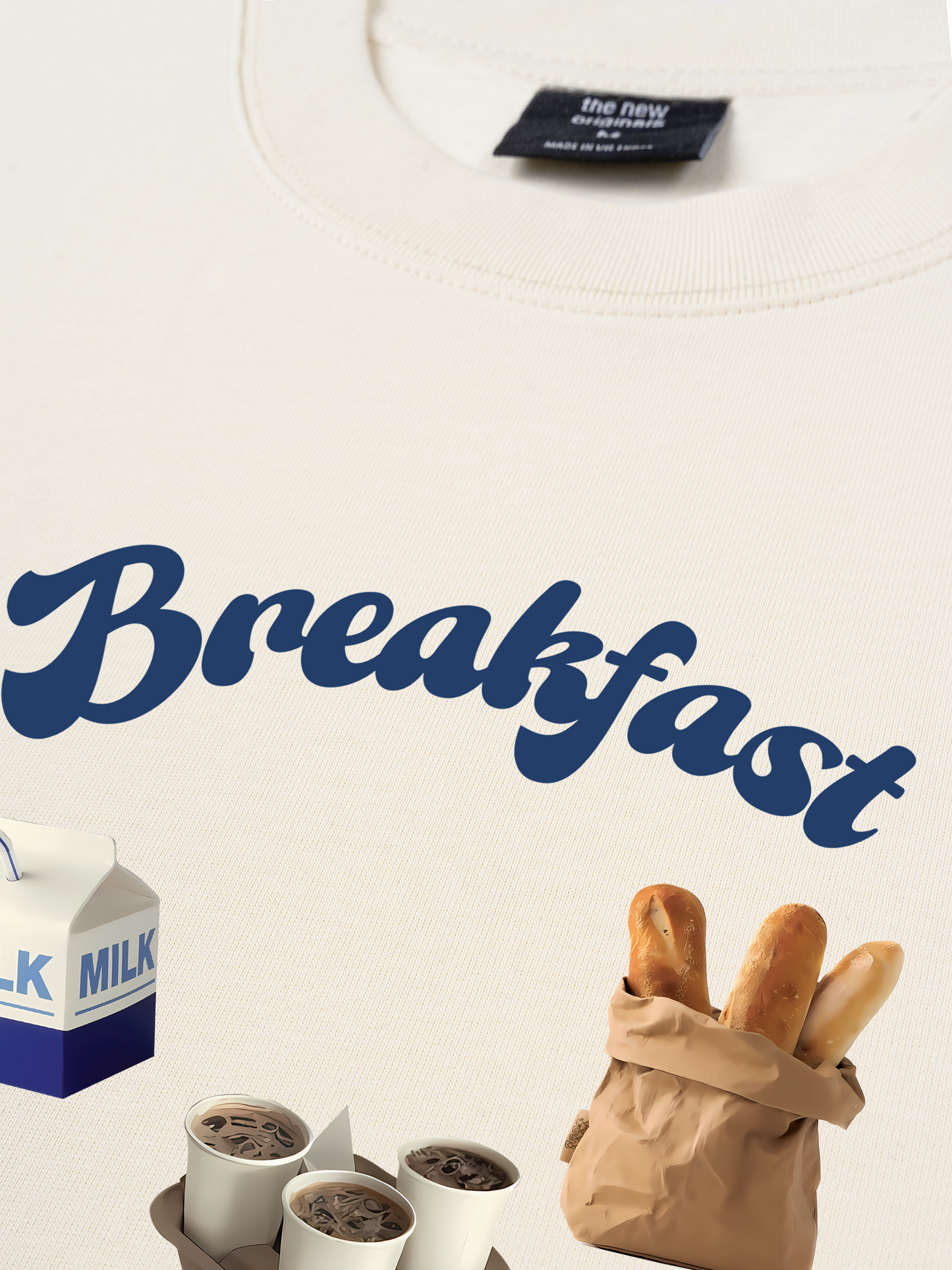 Áo Thun Relaxed Fit Sweet Pastry Milk And Bread