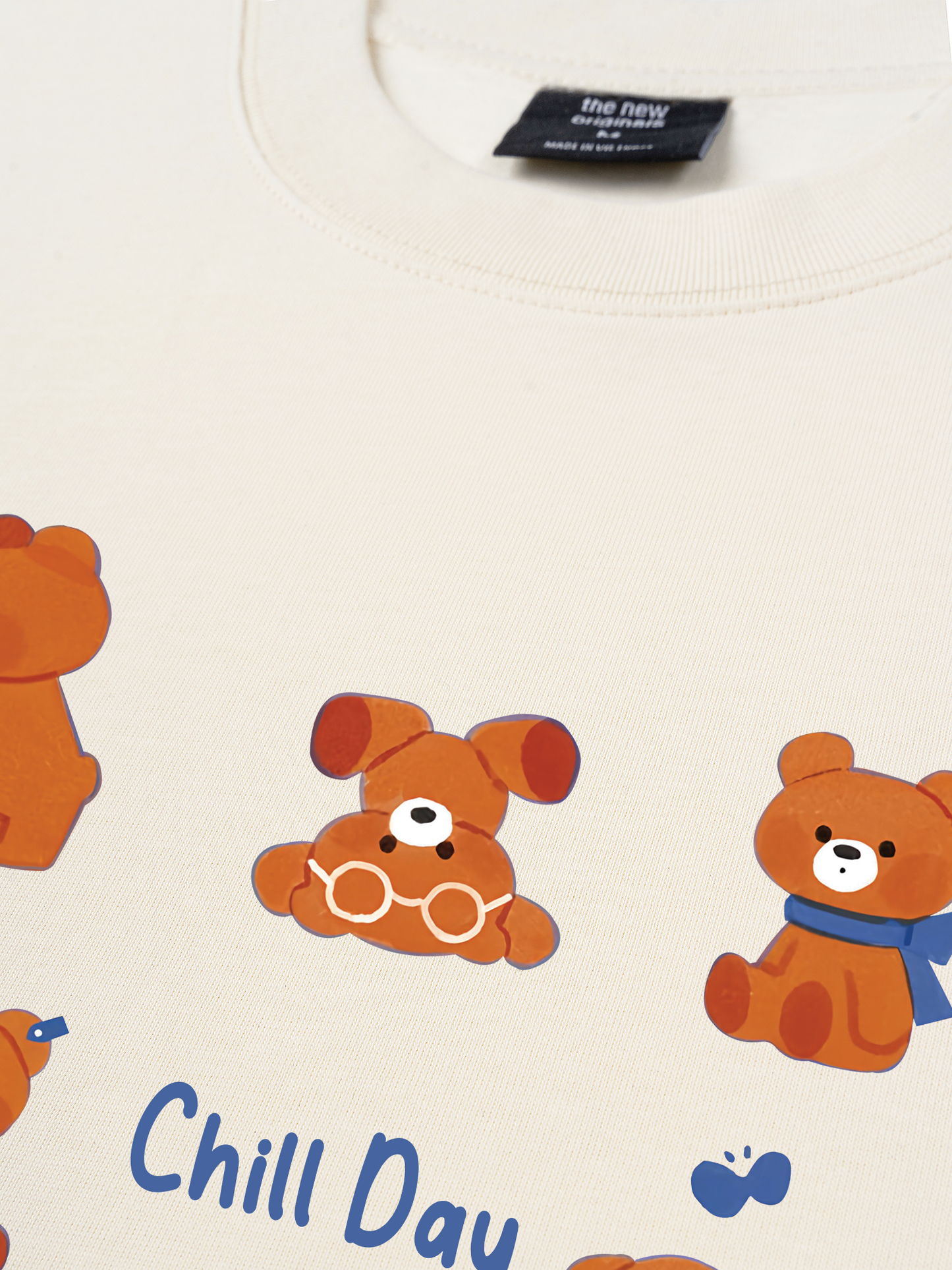 Áo Thun Relaxed Fit Teddy Land Teddy Chill Day