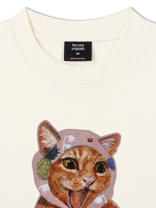 Áo Thun Relaxed Fit Crazy Cat