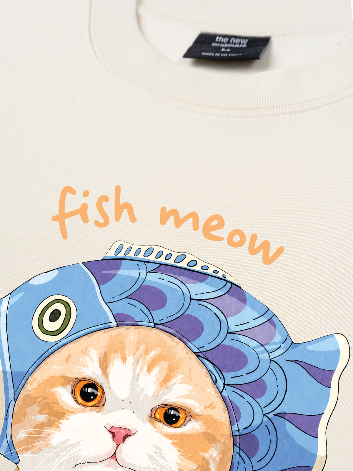 Áo Thun Relaxed Fit Fish Meow