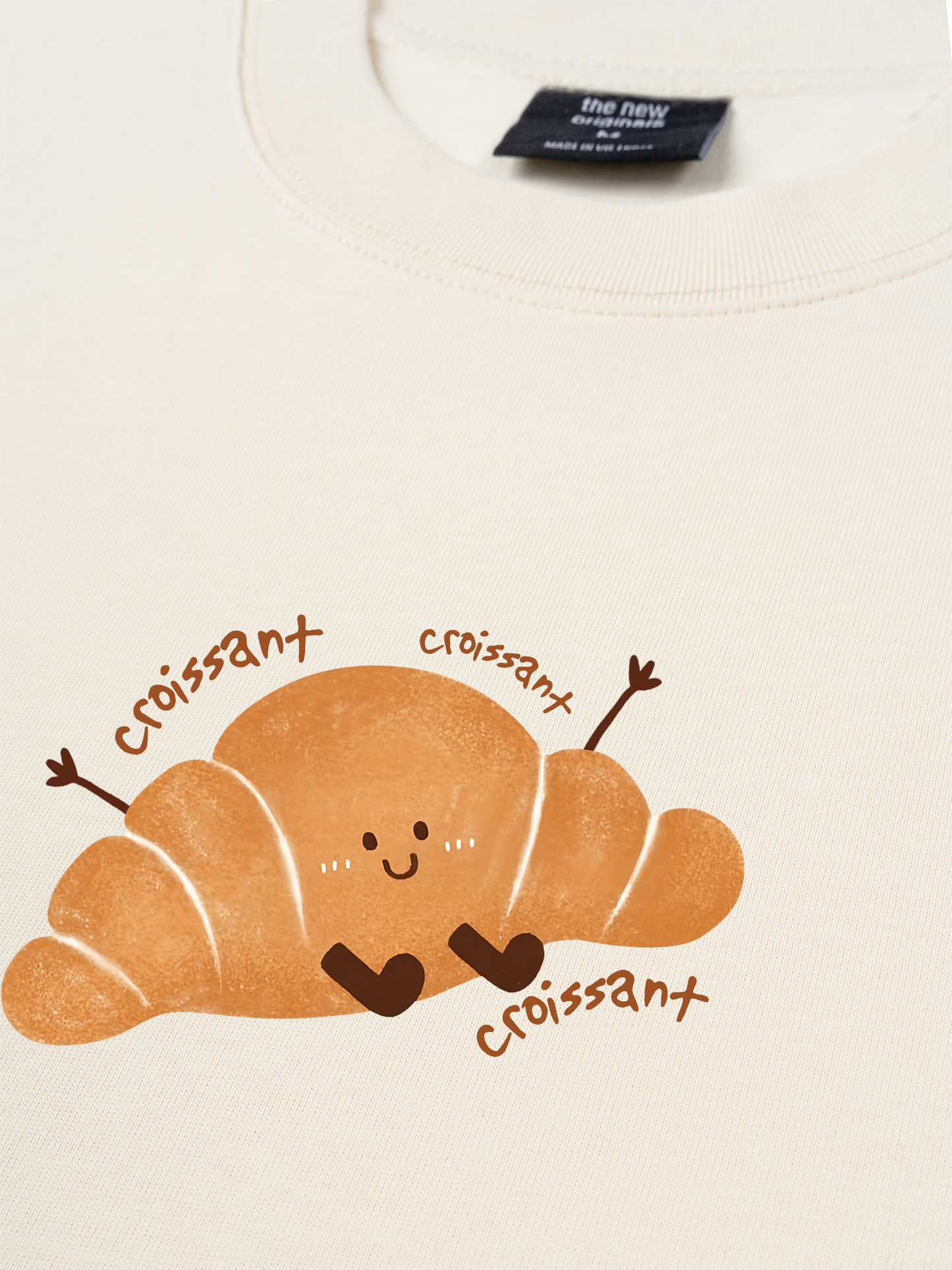 Áo Thun Relaxed Fit Happy Croissant