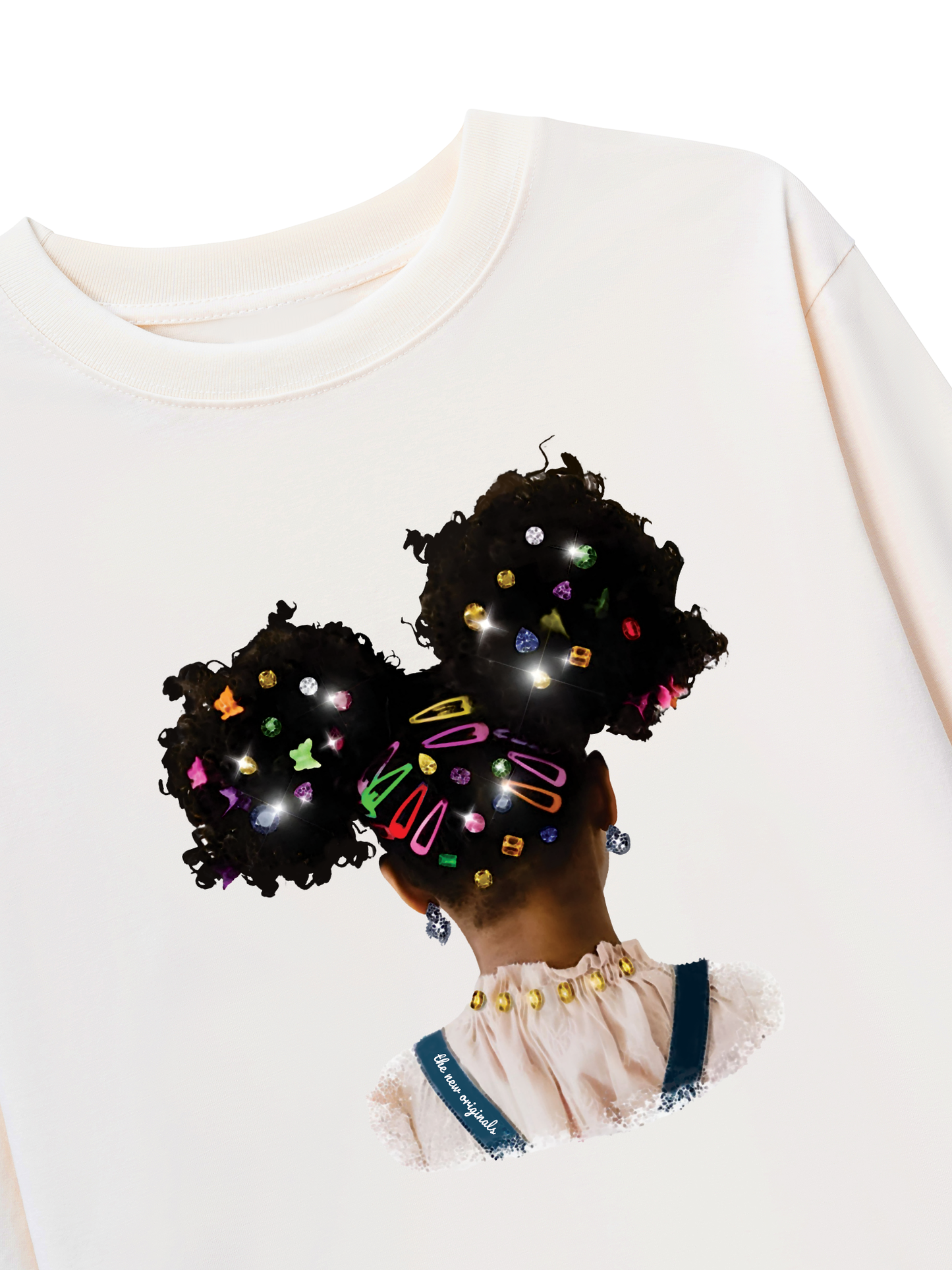 Áo Thun Dài Tay Colorful Diamond Hairpin Afro Girl