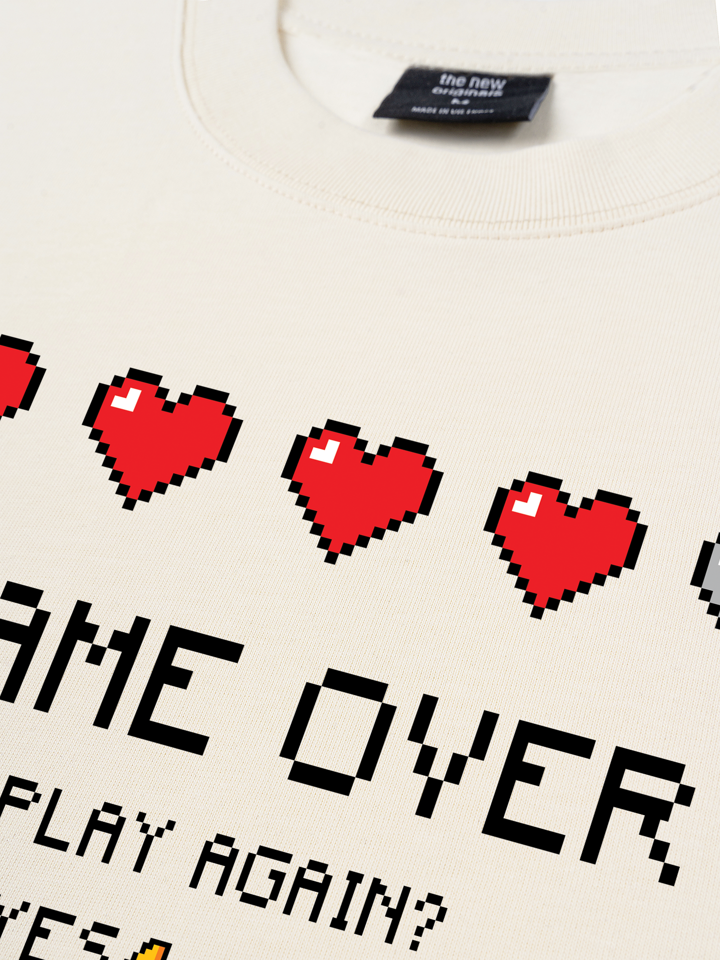 Áo Thun Relaxed Fit Pixel Universe Game Over