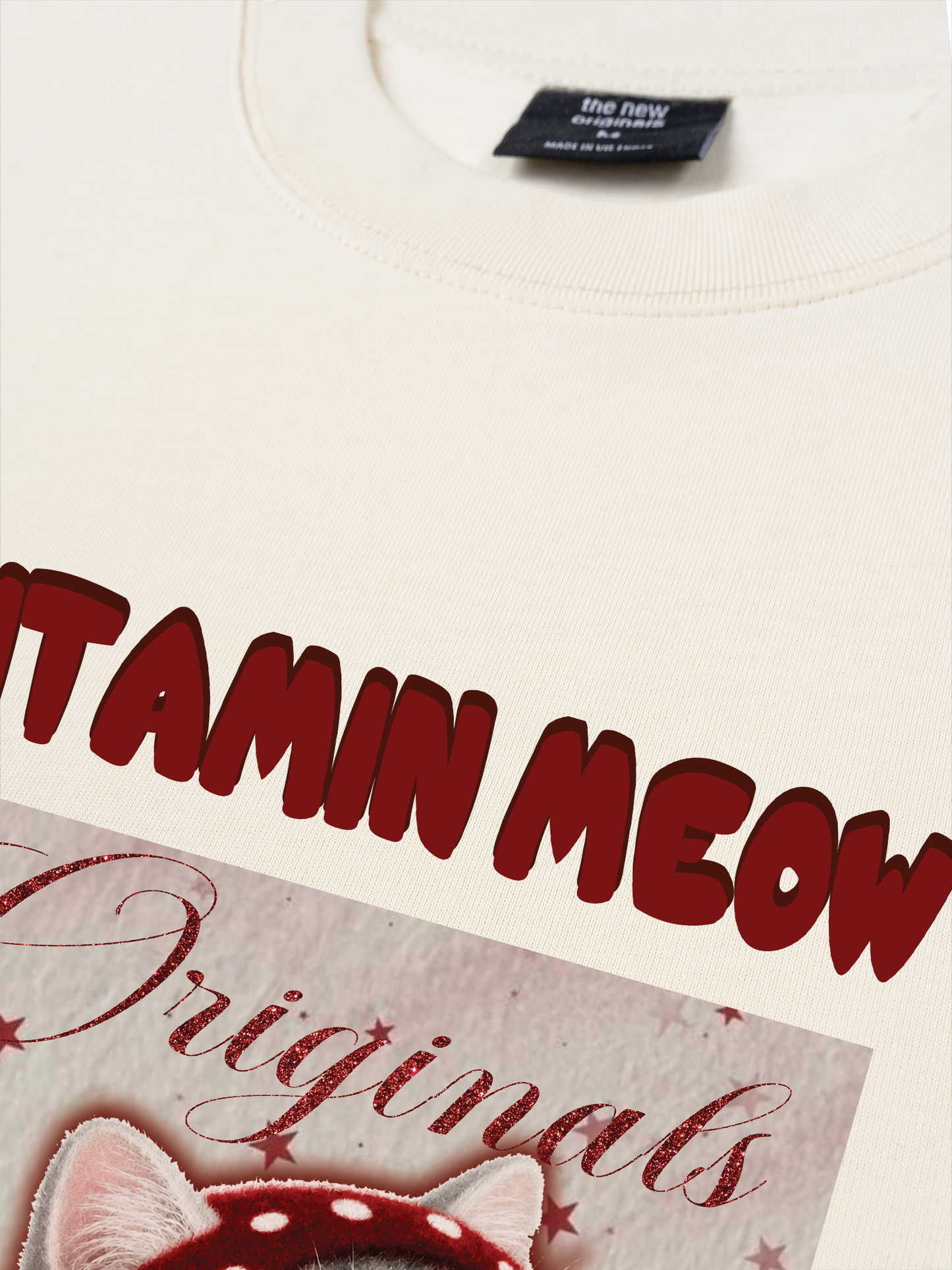 Áo Thun Relaxed Fit Red Vitamin Meow