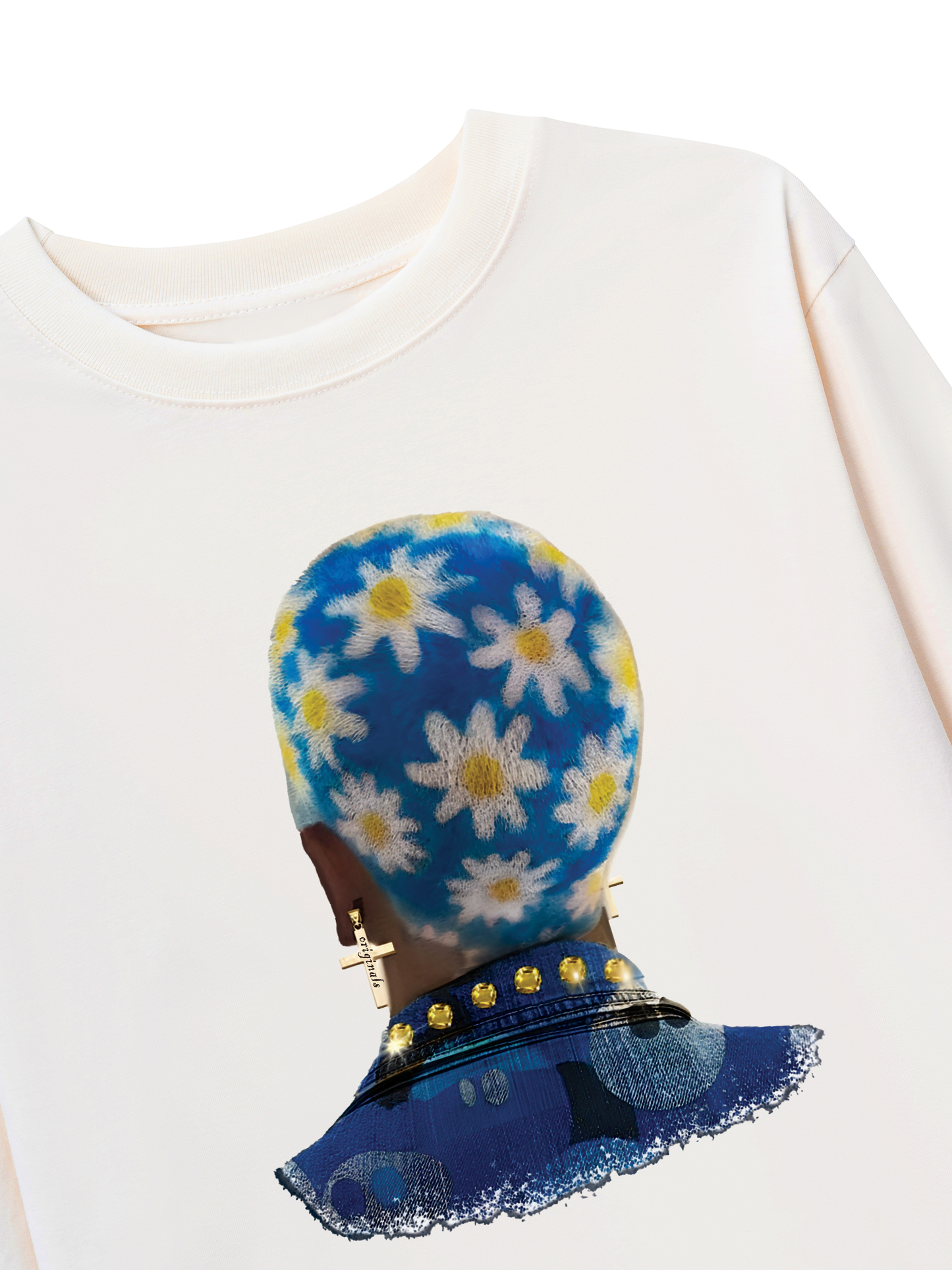 Áo Thun Dài Tay Blue Daisy Hairstyle