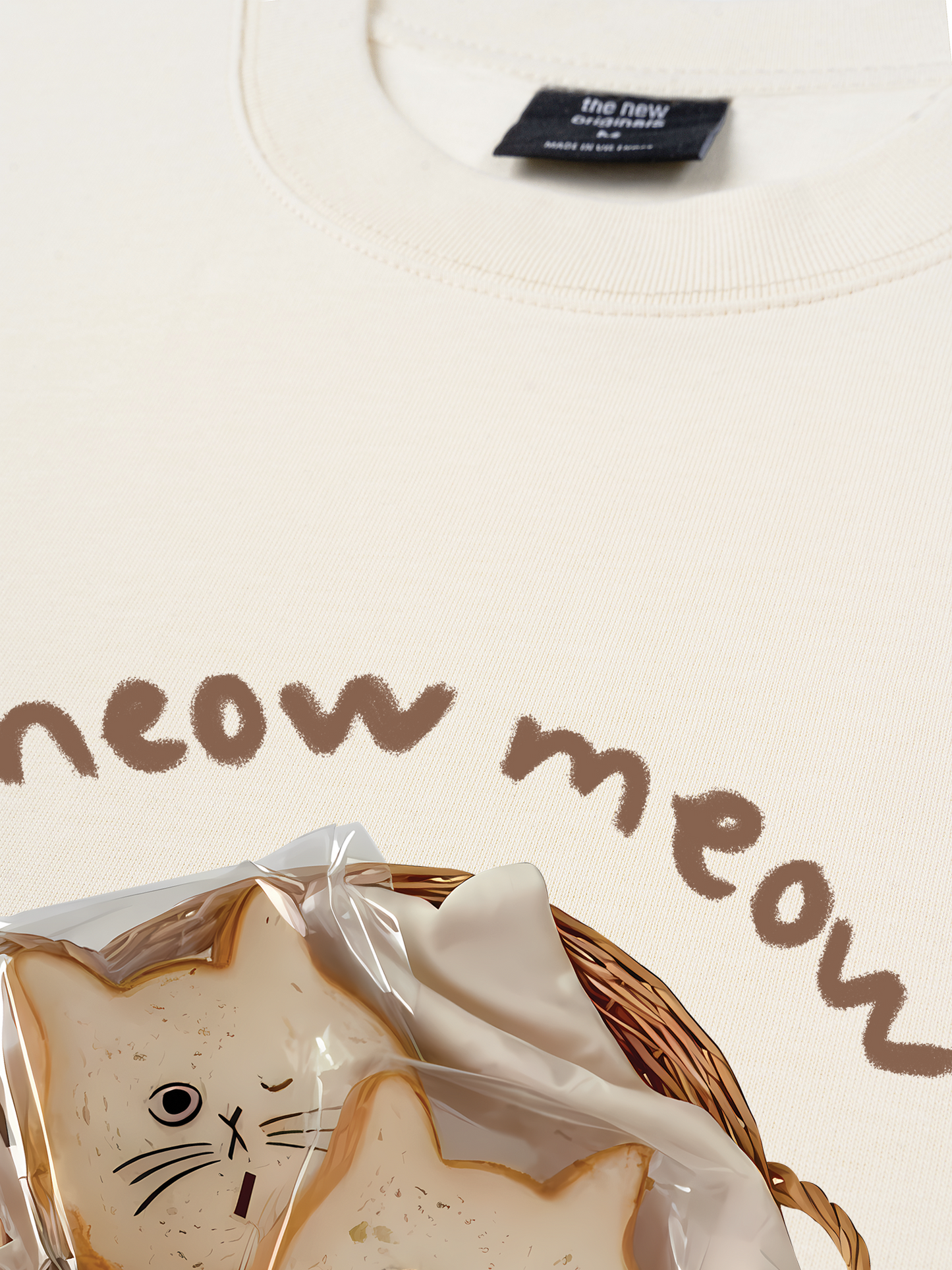 Áo Thun Relaxed Fit Sweet Pastry Meow Meow Bead