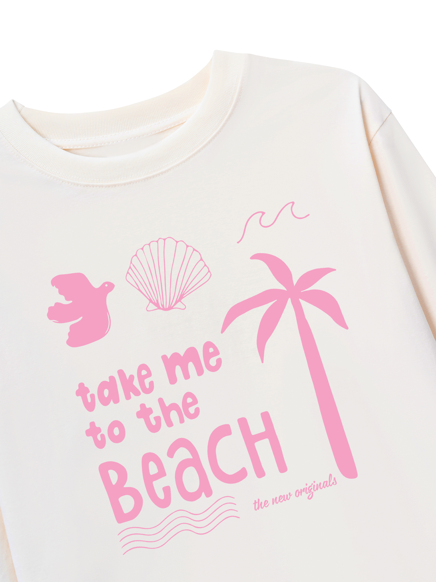 Áo Thun Dài Tay Take Me To The Beach Pink