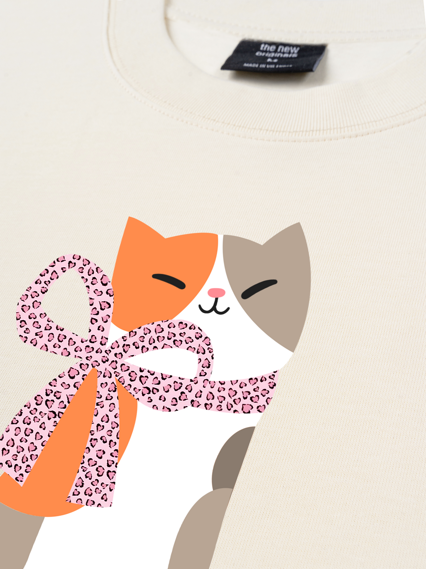 Áo Thun Relaxed Fit Daily Cuties Meow & Bow