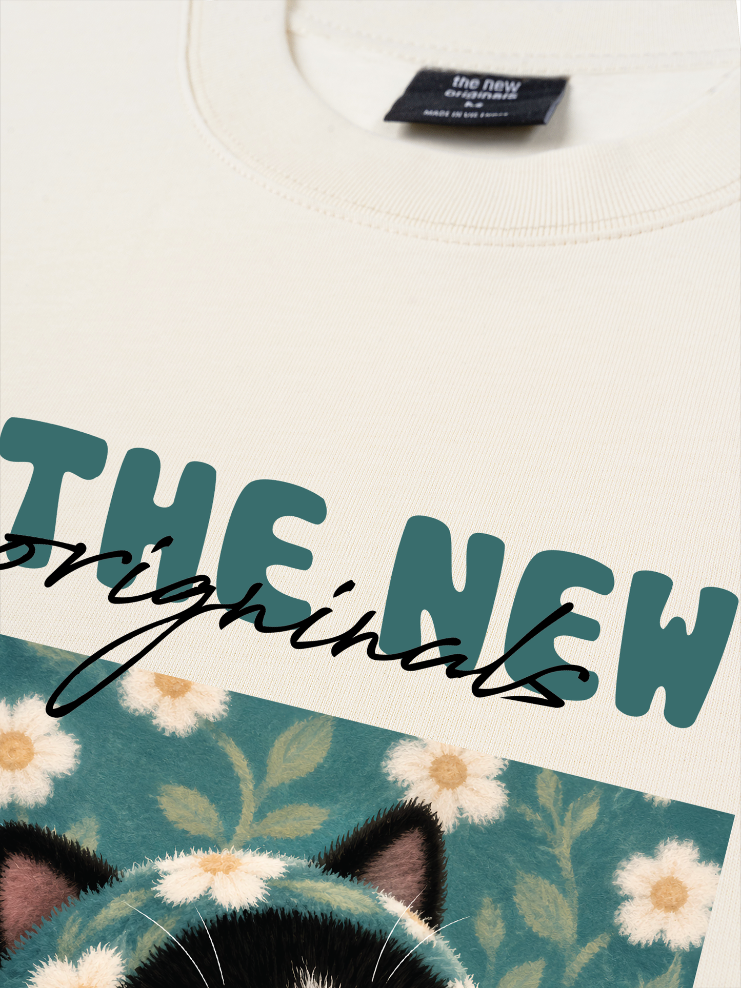 Áo Thun Relaxed Fit Daisy Mint Dream Meow
