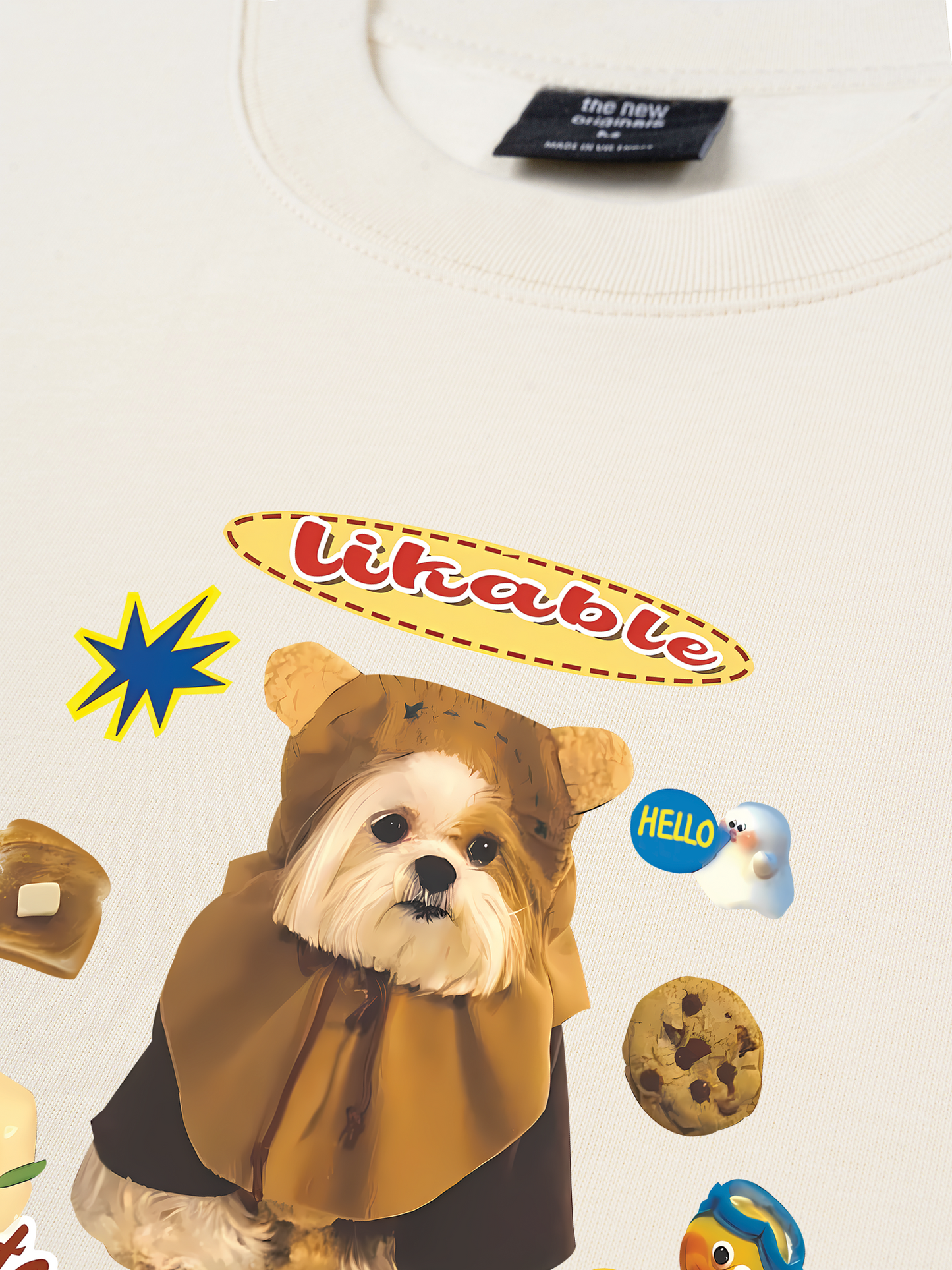 Áo Thun Relaxed Fit Sweet Pastry And Puppy Duck