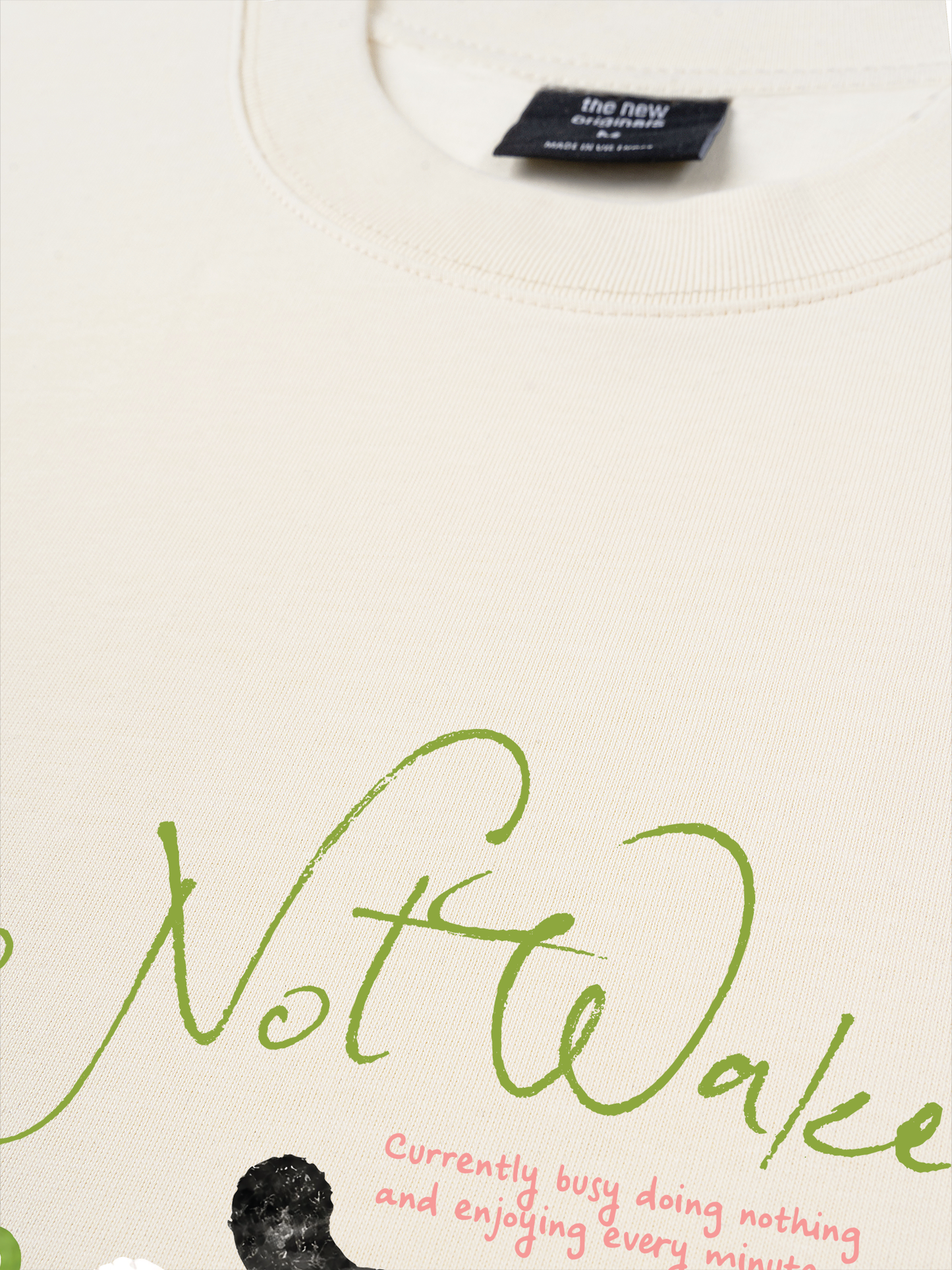 Áo Thun Relaxed Fit Do Not Wake Meow
