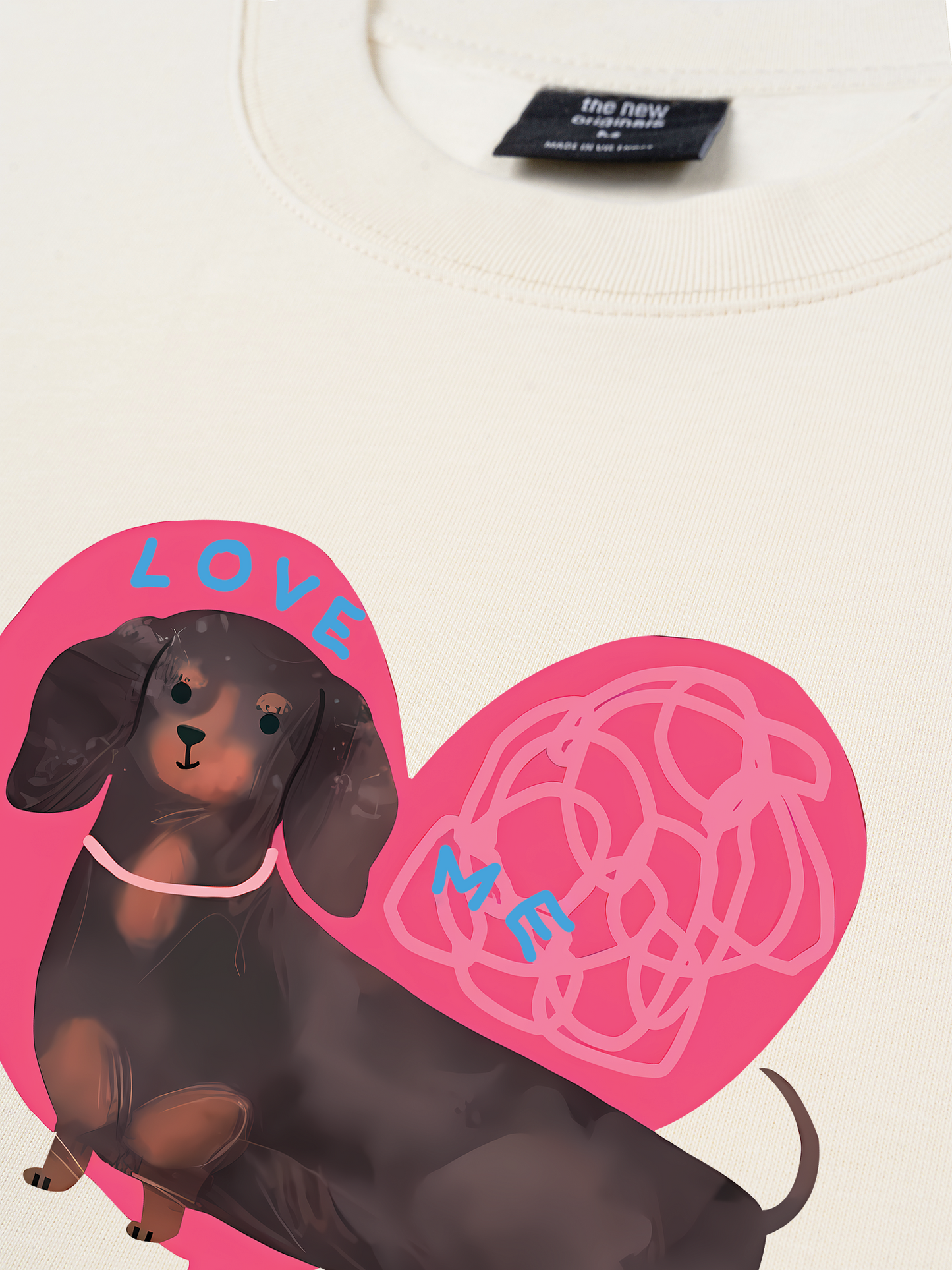 Áo Thun Relaxed Fit Animal Mood love my sausage