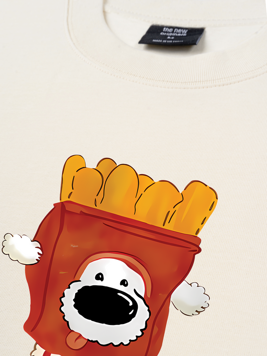 Áo Thun Relaxed Fit Sweet Pastry Cute Dog With Bread