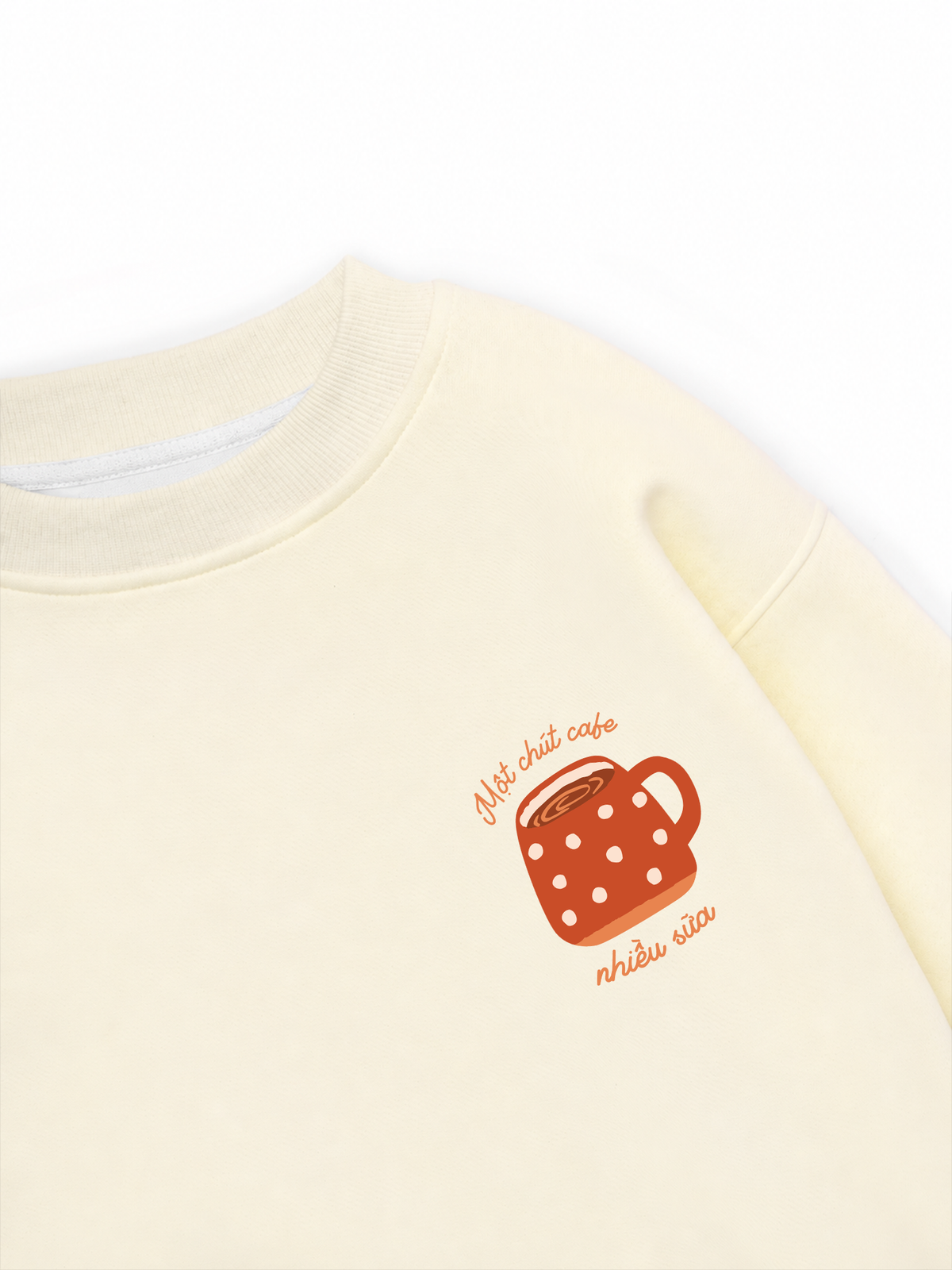 Áo Sweater Nỉ Hai Da Một Chút Cafe Nhiều Sữa