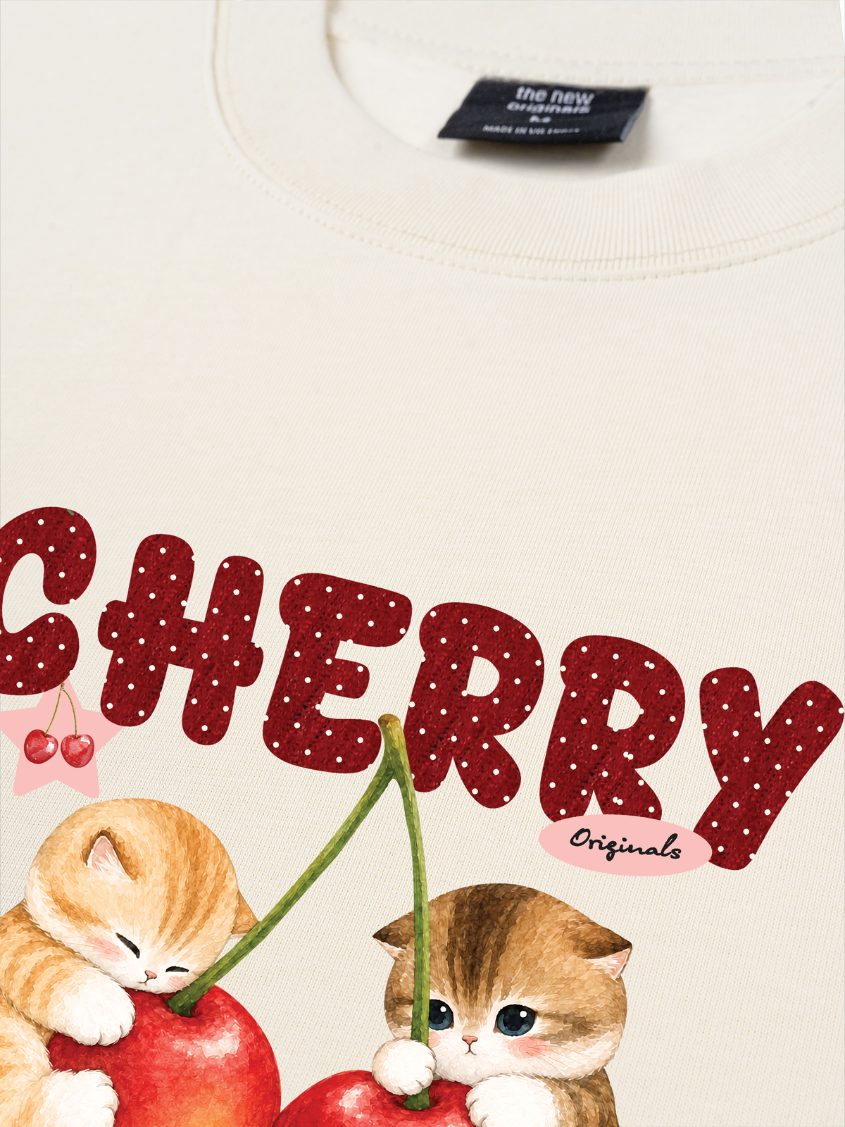 Áo Thun Relaxed Fit Cherry Meow