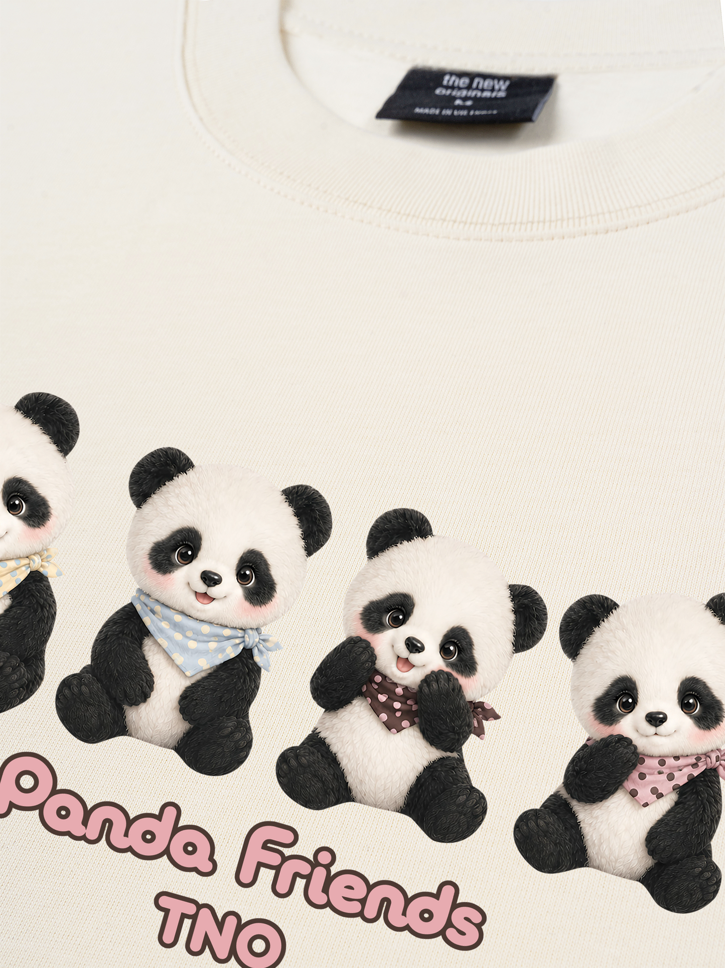 Áo Thun Relaxed Fit Panda Friends