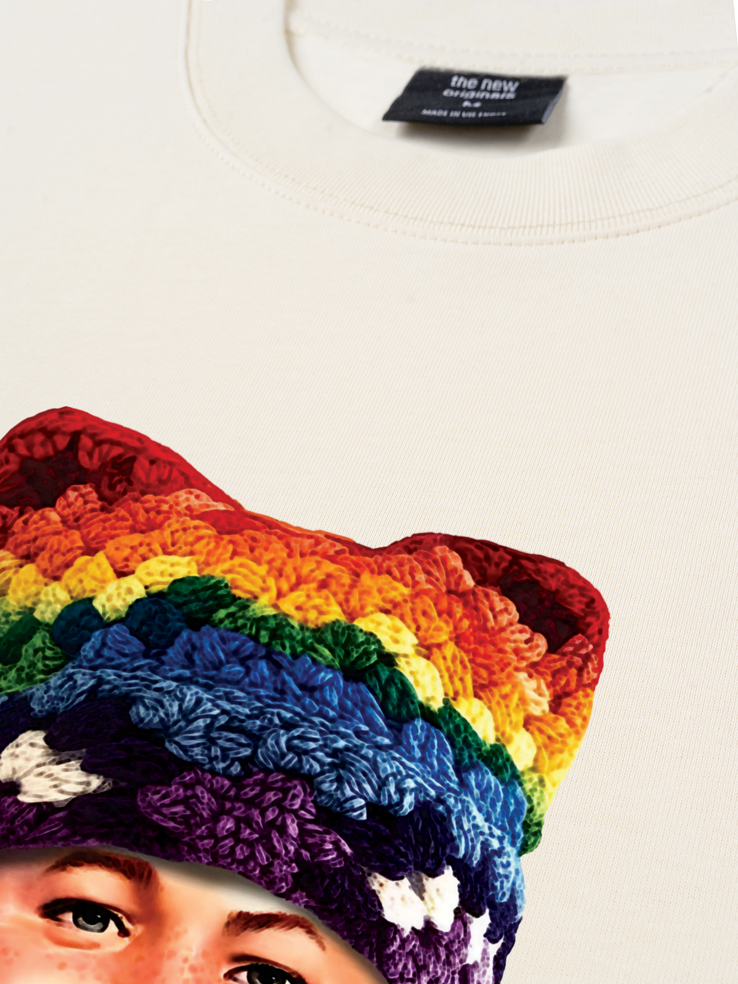 Áo Thun Relaxed Fit Bad Boy & Rainbow Crochet Hat