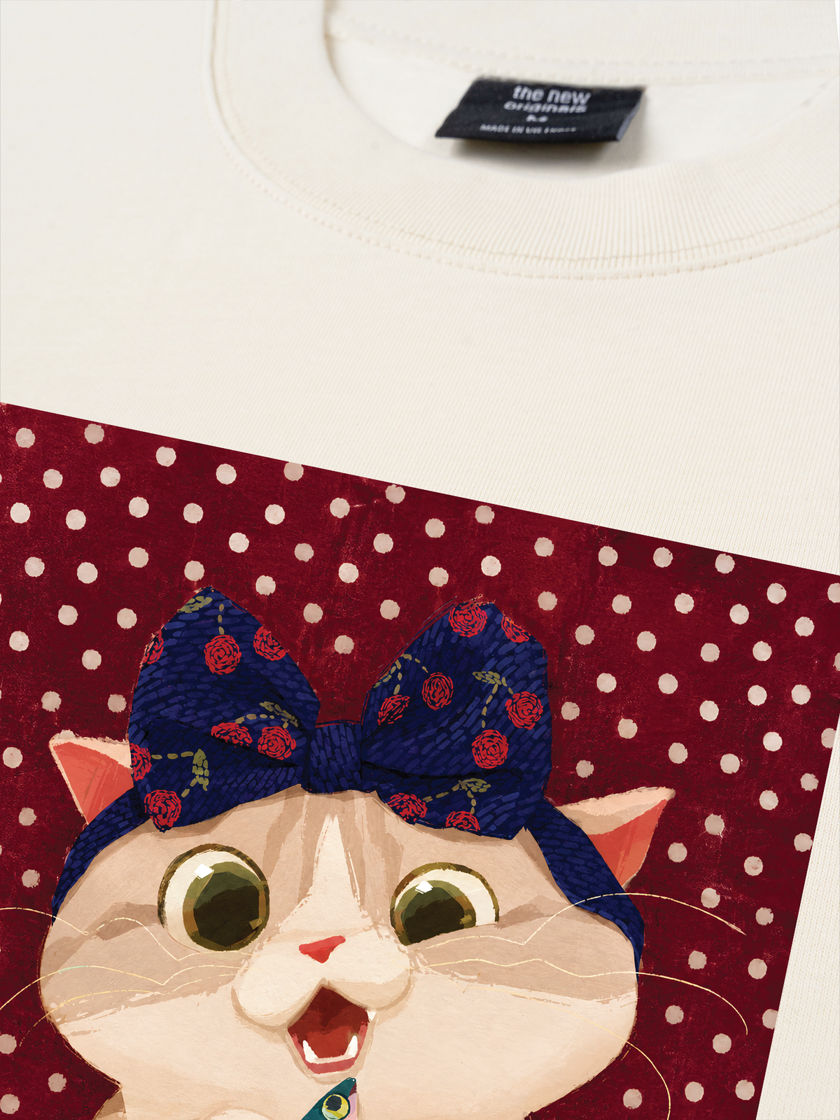 Áo Thun Relaxed Fit Red Fish Meow