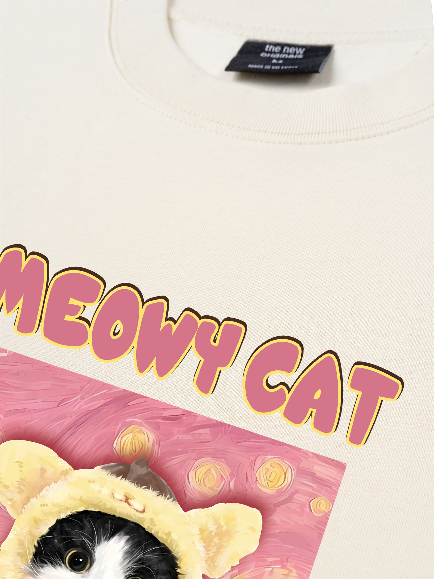 Áo Thun Relaxed Fit Meowy Cat Vicent
