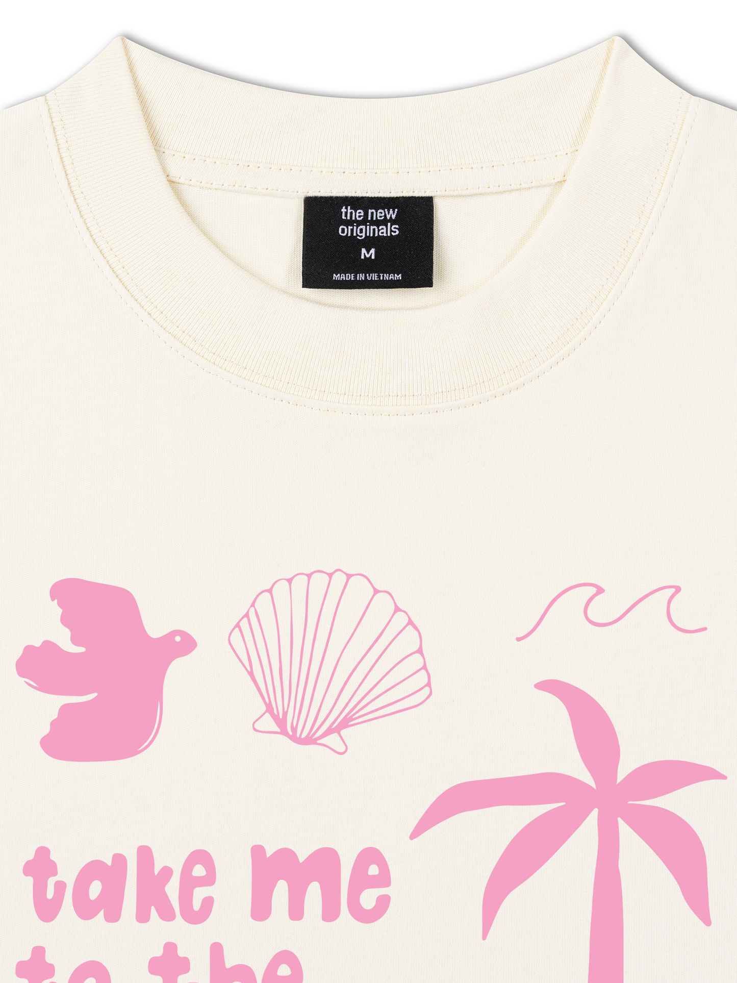 Áo Thun Relaxed Fit Take Me To The Beach Pink