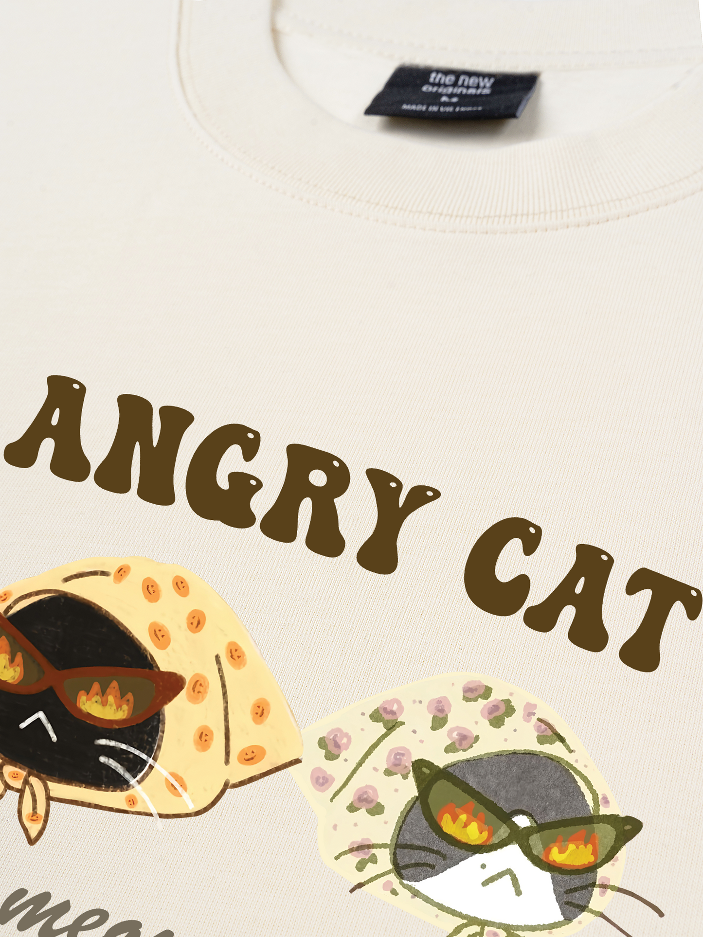 Áo Thun Relaxed Fit Angry Cat